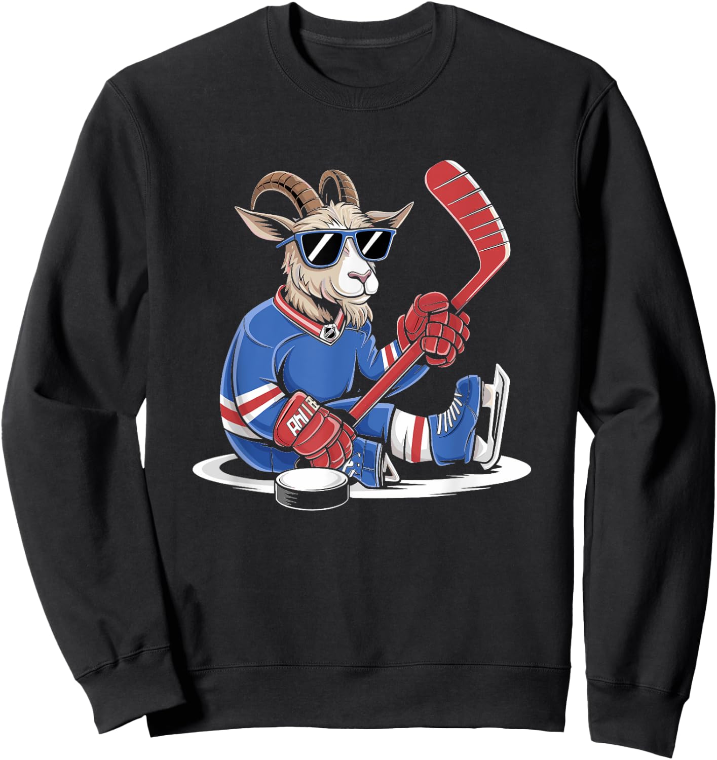 Goat Ice Hockey Goalie Team Player Cool Sweatshirt - Sweatshirt | Black