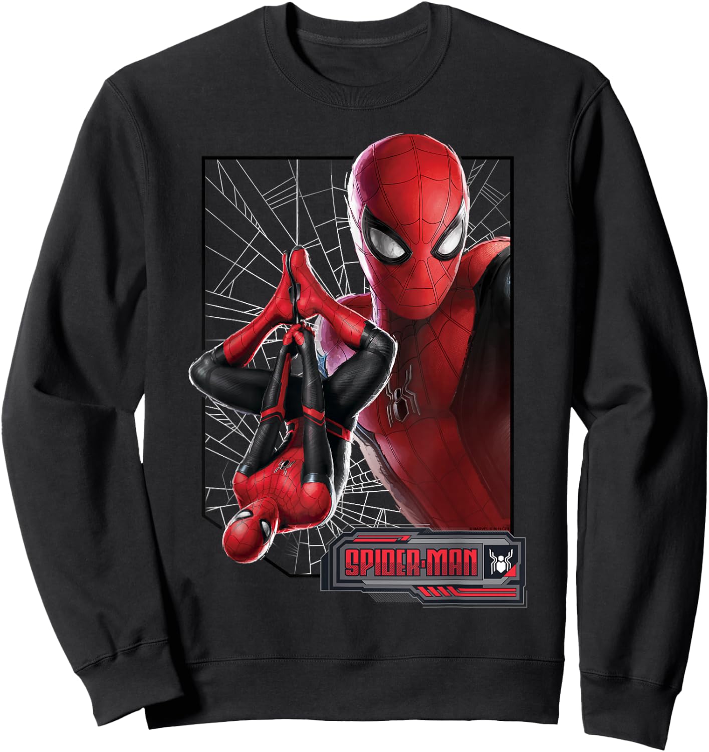 Marvel Spider-Man Far from Home New Suit Logo Poster Sweatshirt - Sweatshirt | Black
