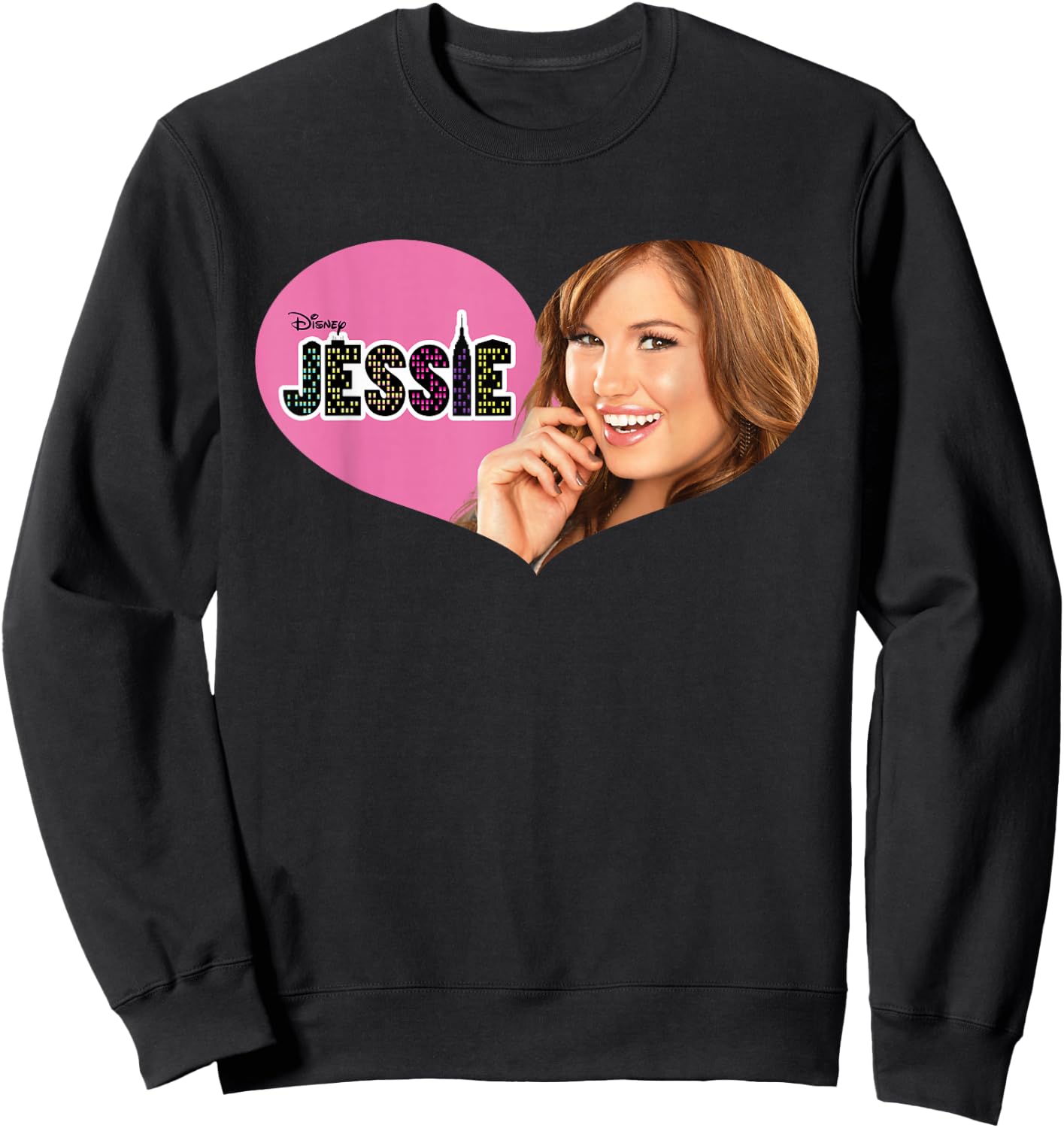 Disney Channel Jessie Pink Heart Sweatshirt - Sweatshirt | Black