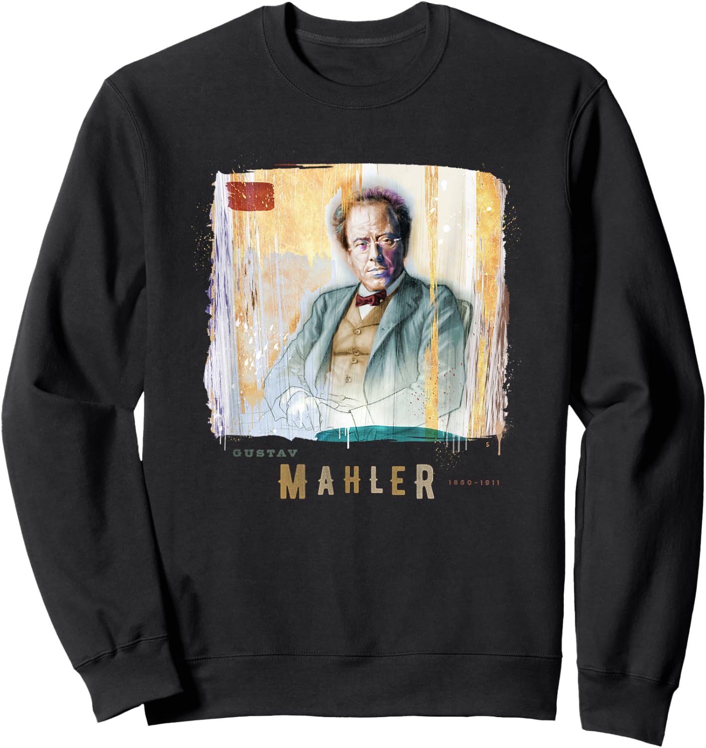 Mahler - Great Composers Classical Portrait Gift Sweatshirt - Sweatshirt | Black