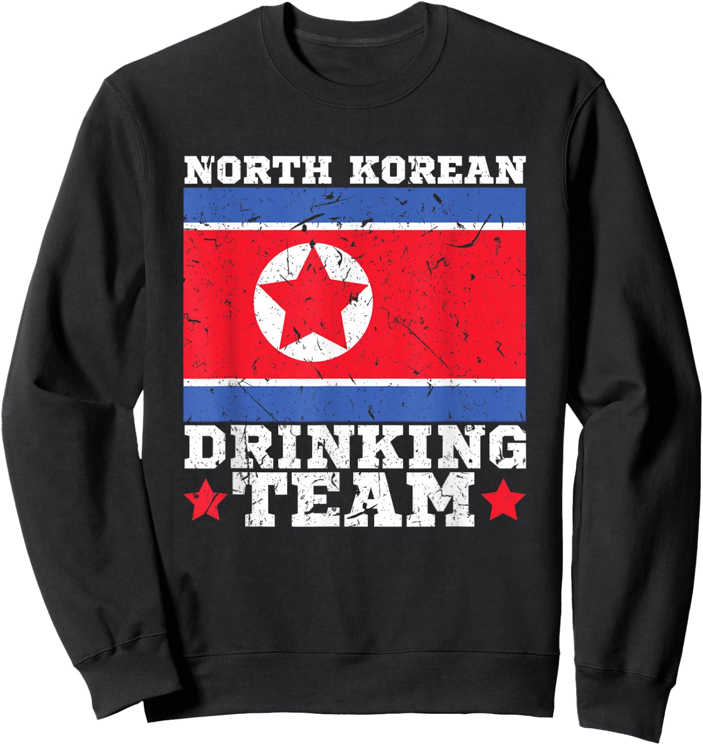 North Korean Drinking Team Funny North Korea Flag Beer Sweatshirt - Sweatshirt | Black