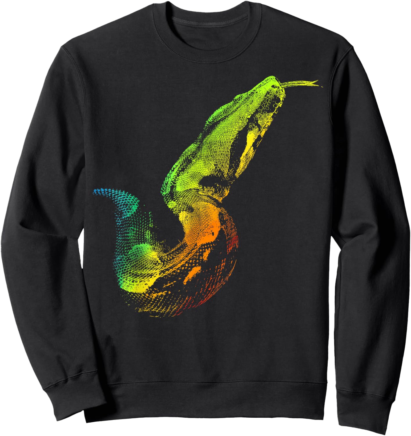 BOA CONSTRICTOR Colorful Rainbow Retro Sweatshirt - Sweatshirt | Black