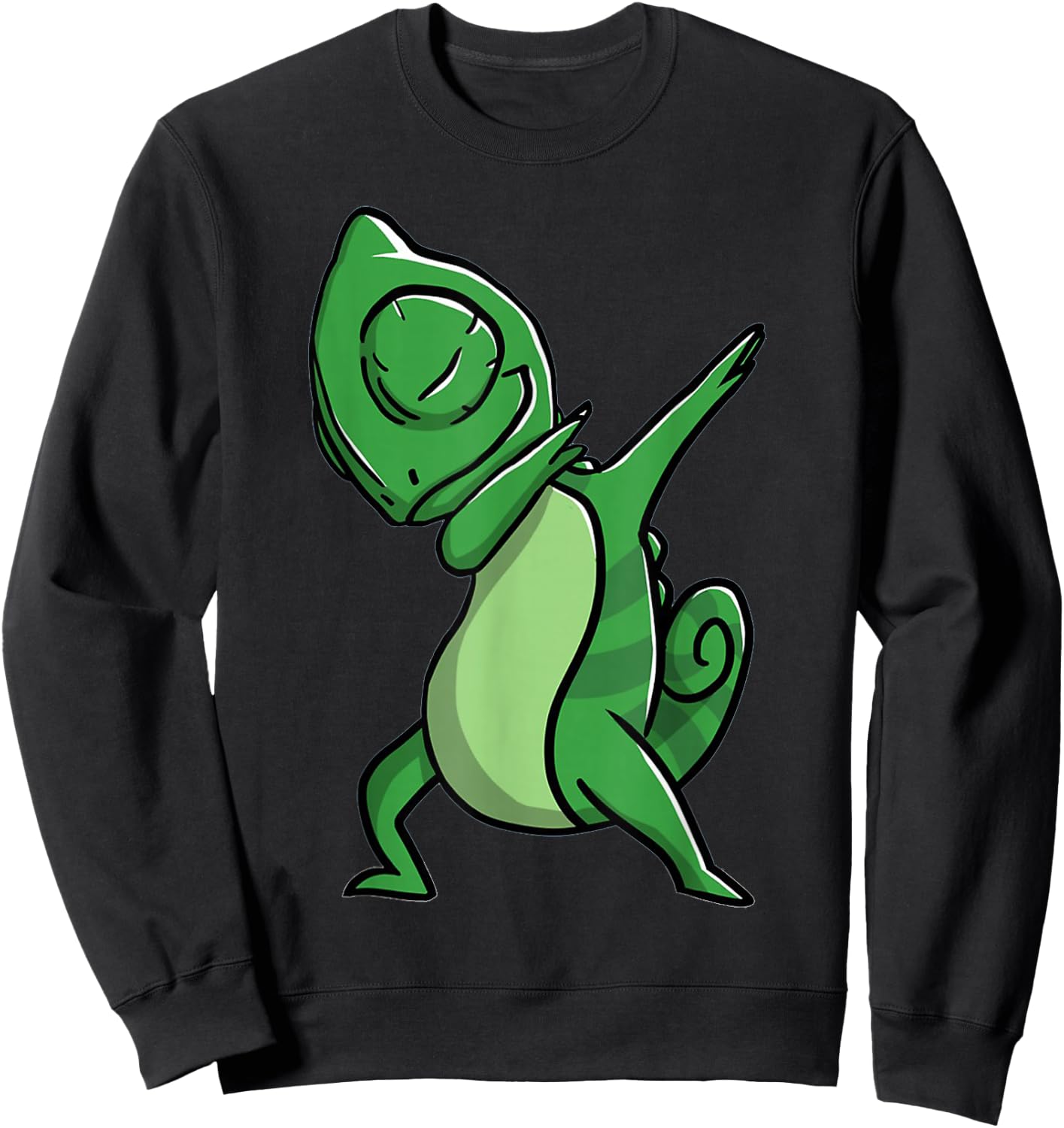 Dabbing Chameleon Kids Shirt Chameleon Youth Sweatshirt - Sweatshirt | Black