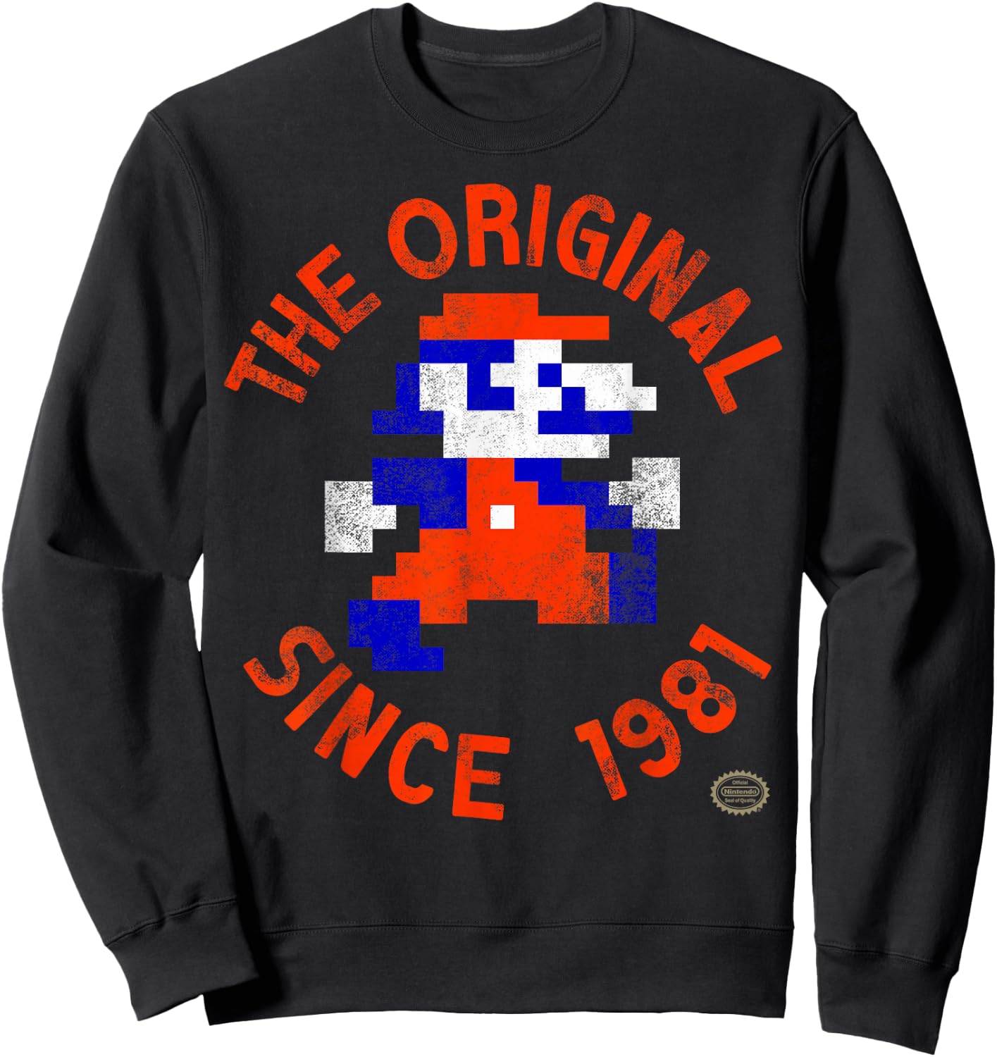 Nintendo Super Mario 8-Bit Original Since 81 Graphic Sweatshirt - Sweatshirt | Black