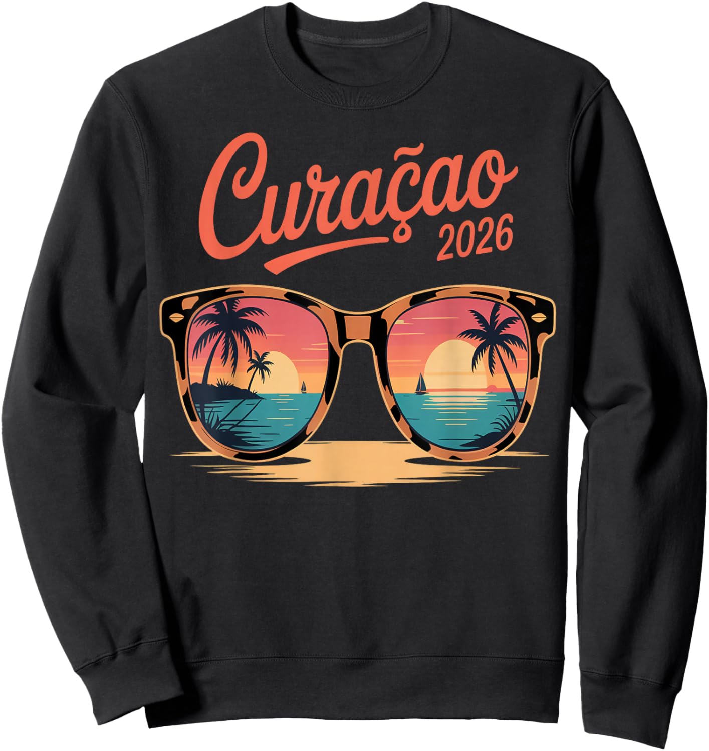Family Cruise Curaçao Vacation Friends Matching Crew 2026 Sweatshirt - Sweatshirt | Black