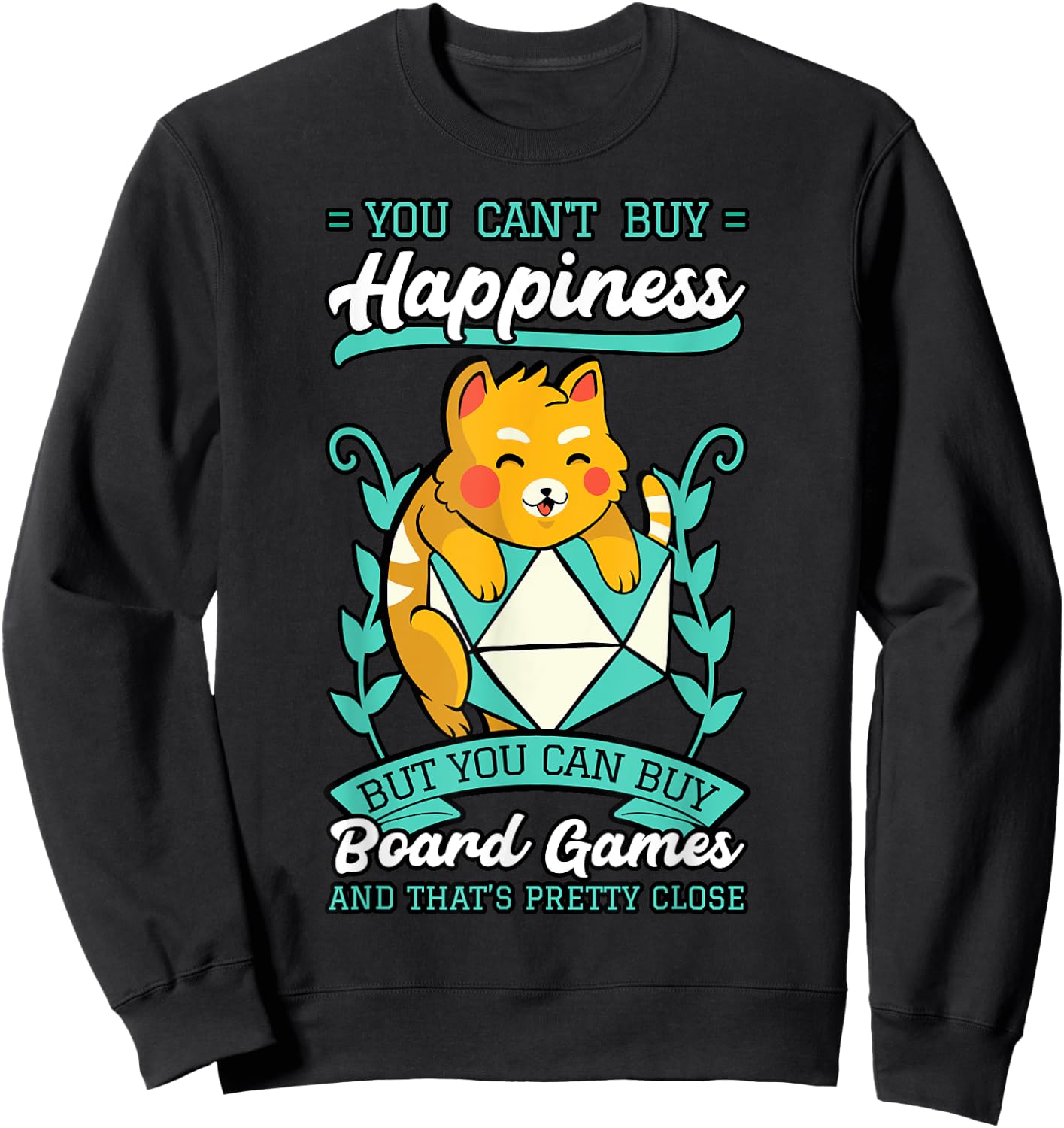 Boardgames Owner Tabletop Board Game Player Cat Lover Sweatshirt - Sweatshirt | Black
