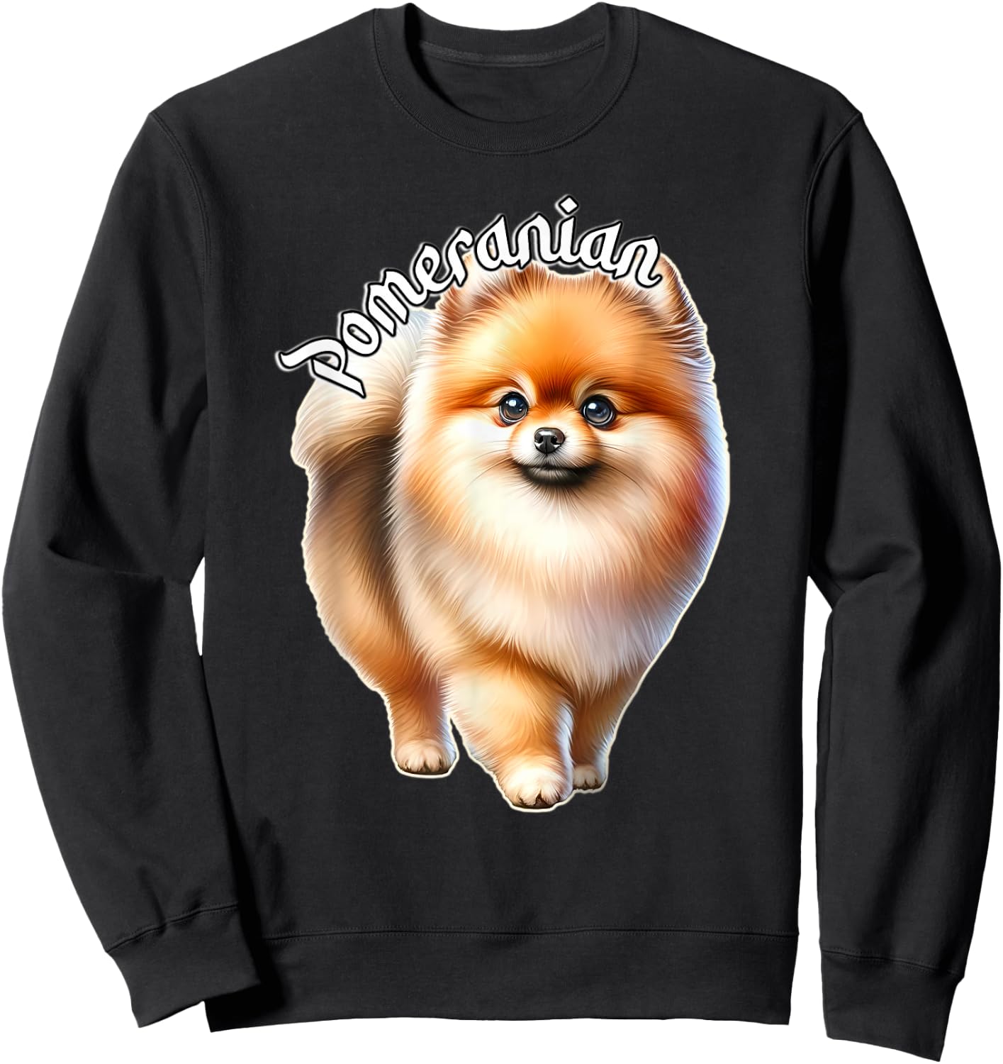 Pomeranian x Cute Pomeranian Dog Sweatshirt - Sweatshirt | Black