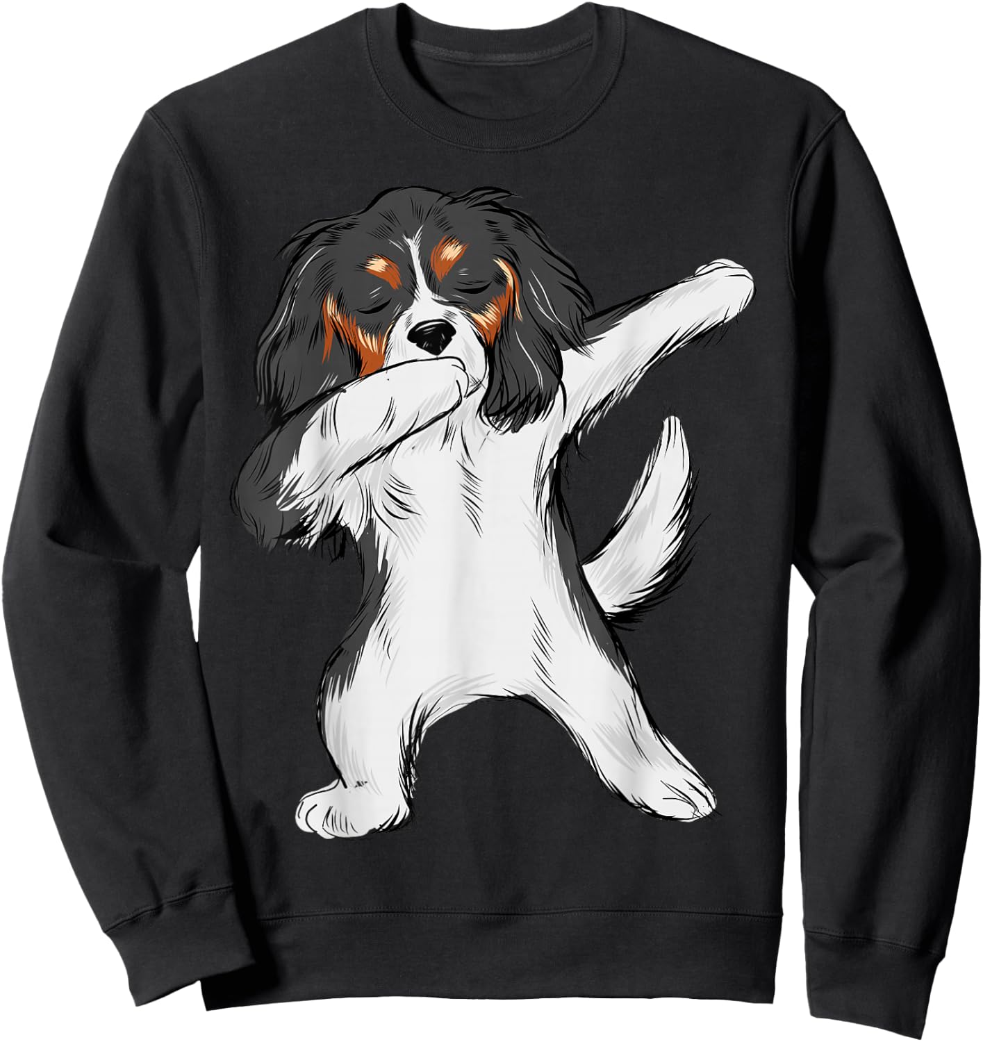 Dabbing Cavalier King Charles Spaniel Boys Sweatshirt - Sweatshirt | Black