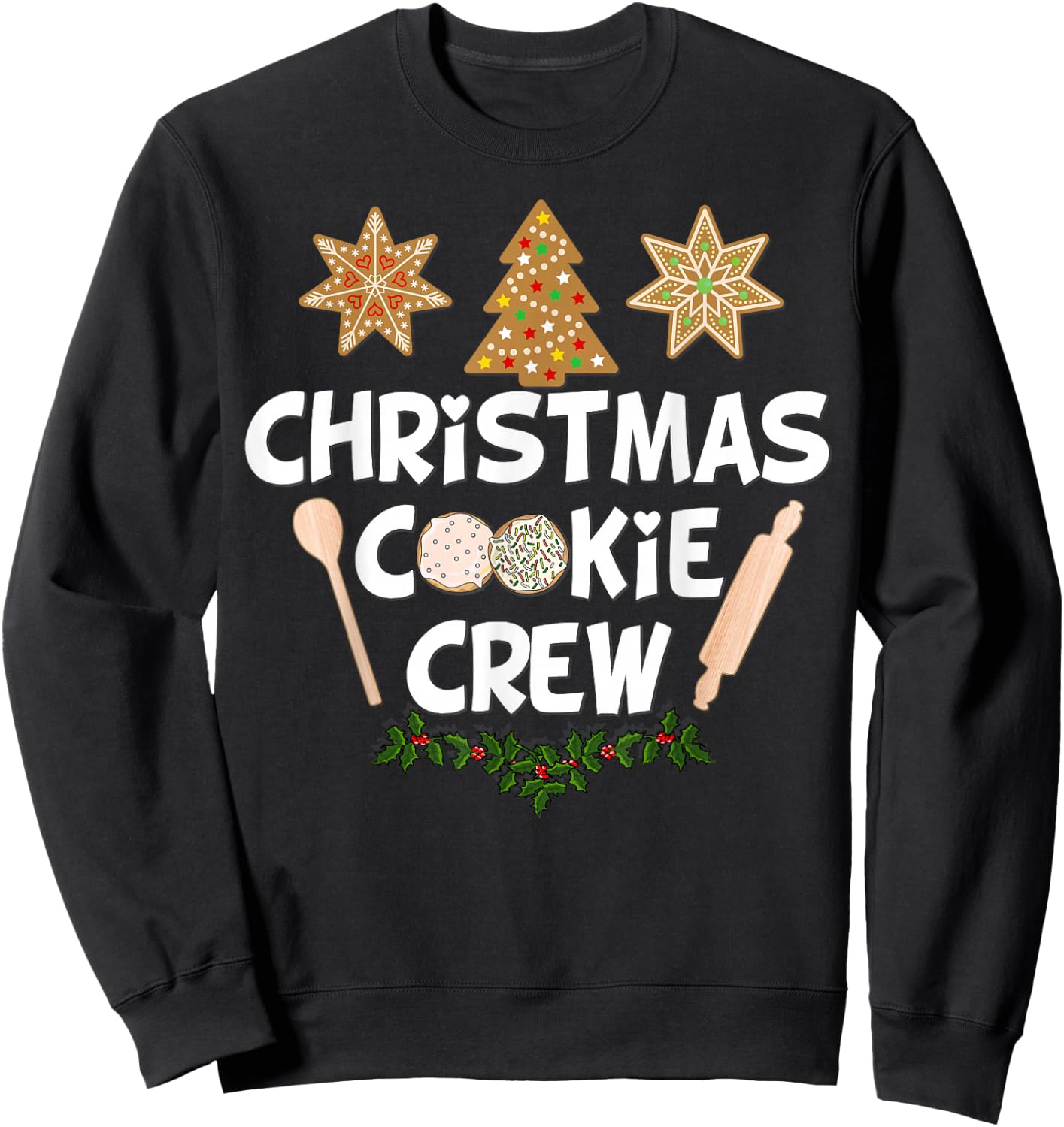 Christmas Cookie Crew Baking Team Sweatshirt - Sweatshirt | Black