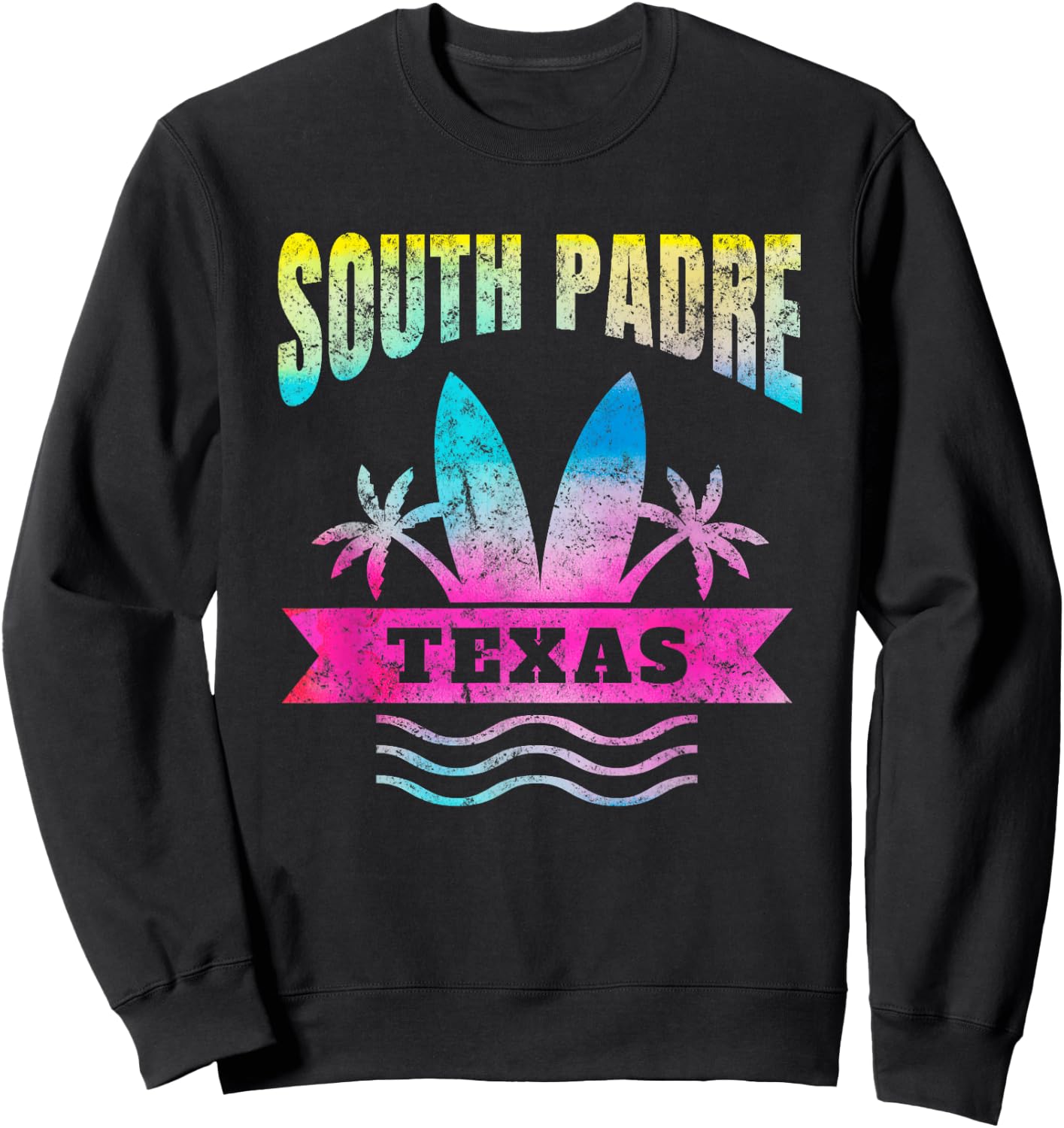 South Padre Island Texas Vacation Sweatshirt - Sweatshirt | Black