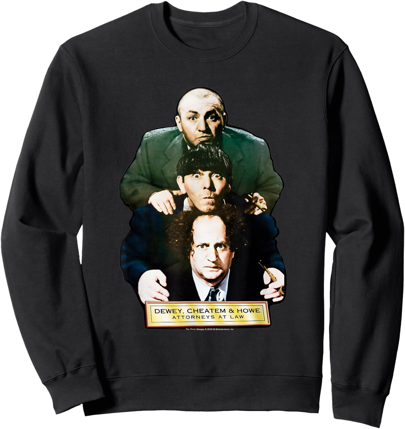 TTS- The Three Stooges Dewey, Cheatem & Howe: Attorneys Sweatshirt - Sweatshirt | Black