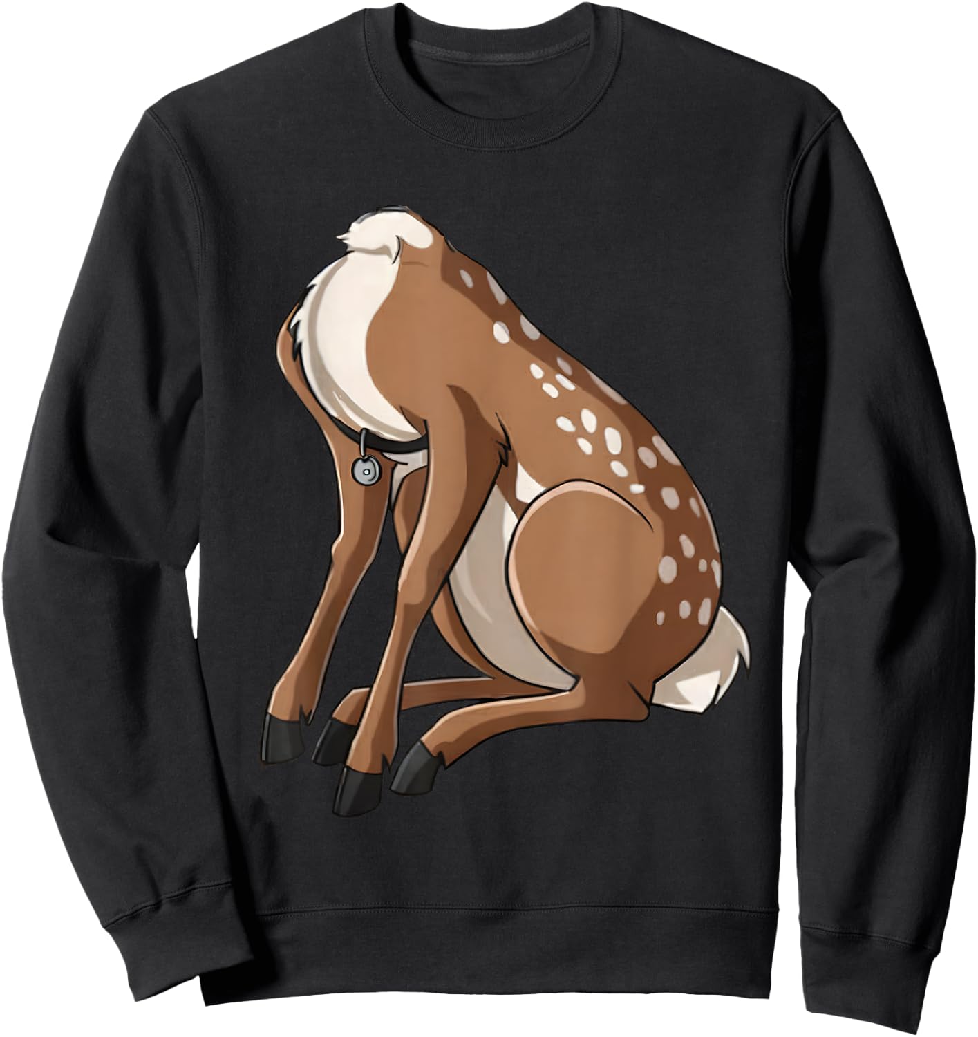 Reindeer Shirt Adult Kids Men Women Brown Deer Costume Sweatshirt - Sweatshirt | Black