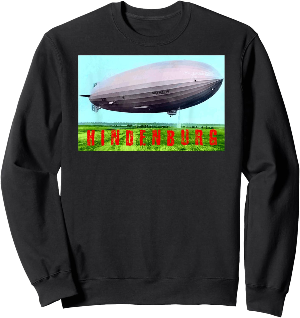 Hindenburg Vintage Airship Zeppelin Shirt Sweatshirt - Sweatshirt | Black