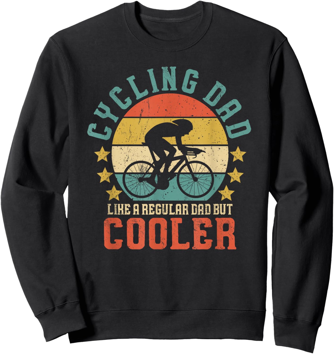 Cycling Dad Bike Rider & Cyclist Father's Day Sweatshirt - Sweatshirt | Black