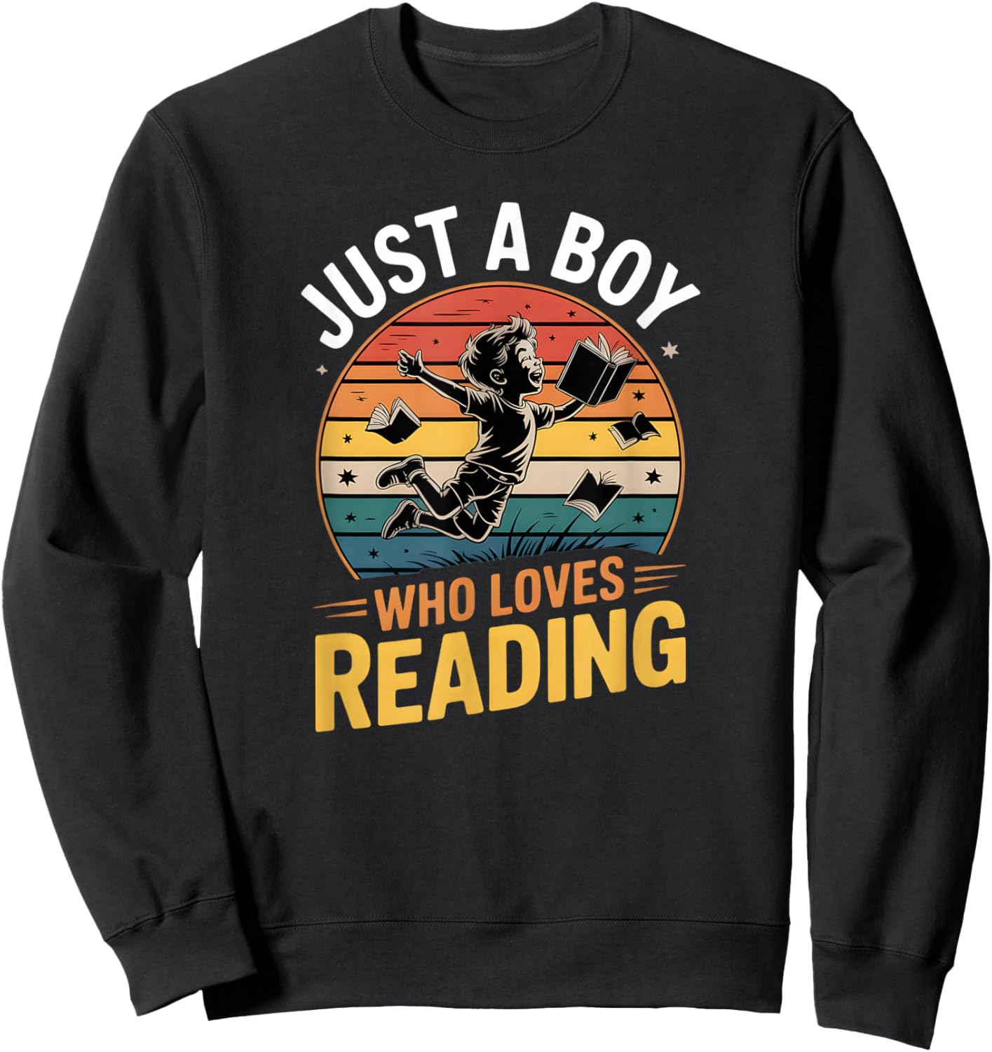 Boys Reading Sweatshirt - Sweatshirt | Black