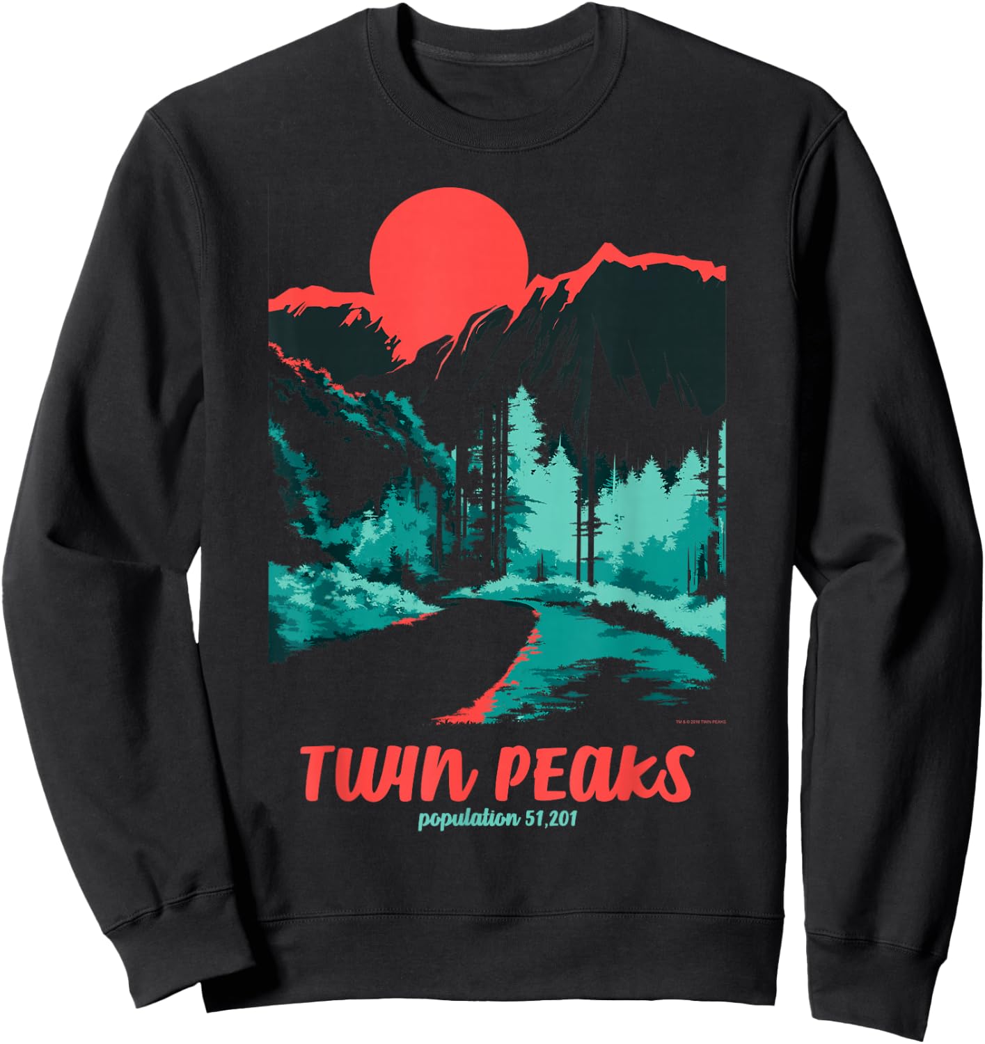 Twin Peaks Classic Tonal Color Pop Poster Graphic Sweatshirt - Sweatshirt | Black