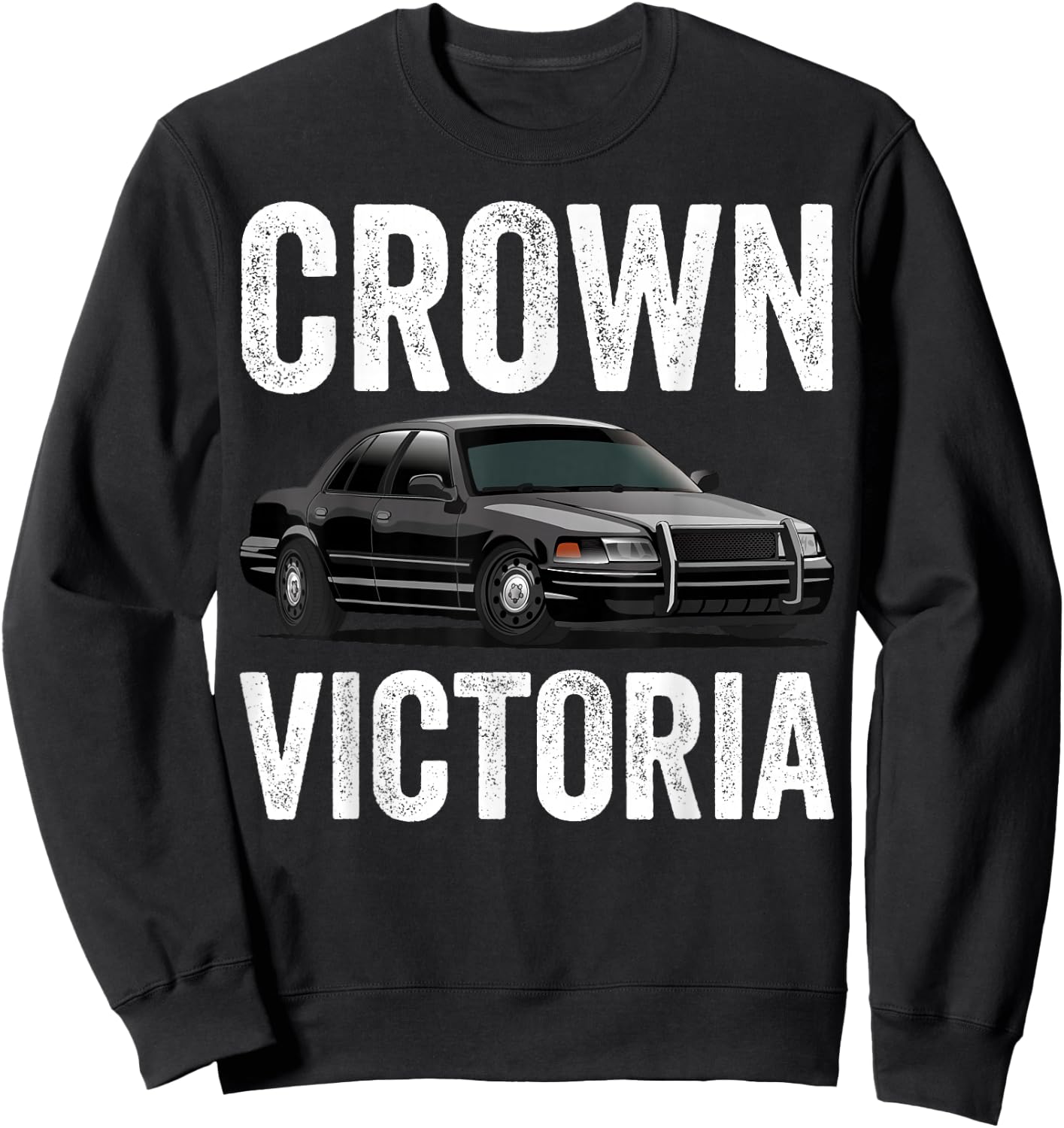 Crown Victoria P71 Cop Car Sweatshirt - Sweatshirt | Black