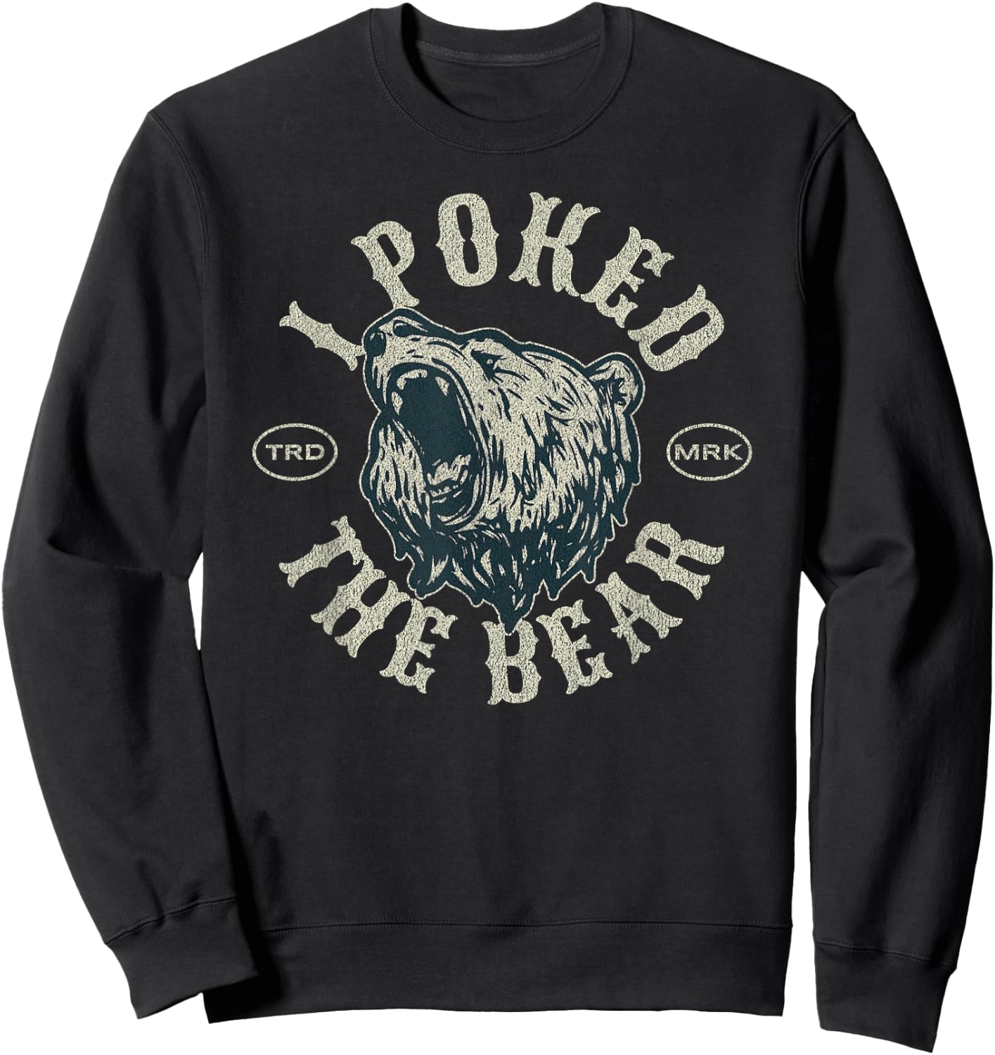Funny Poked Bear Amputee Recovery Poke Sweatshirt - Sweatshirt | Black