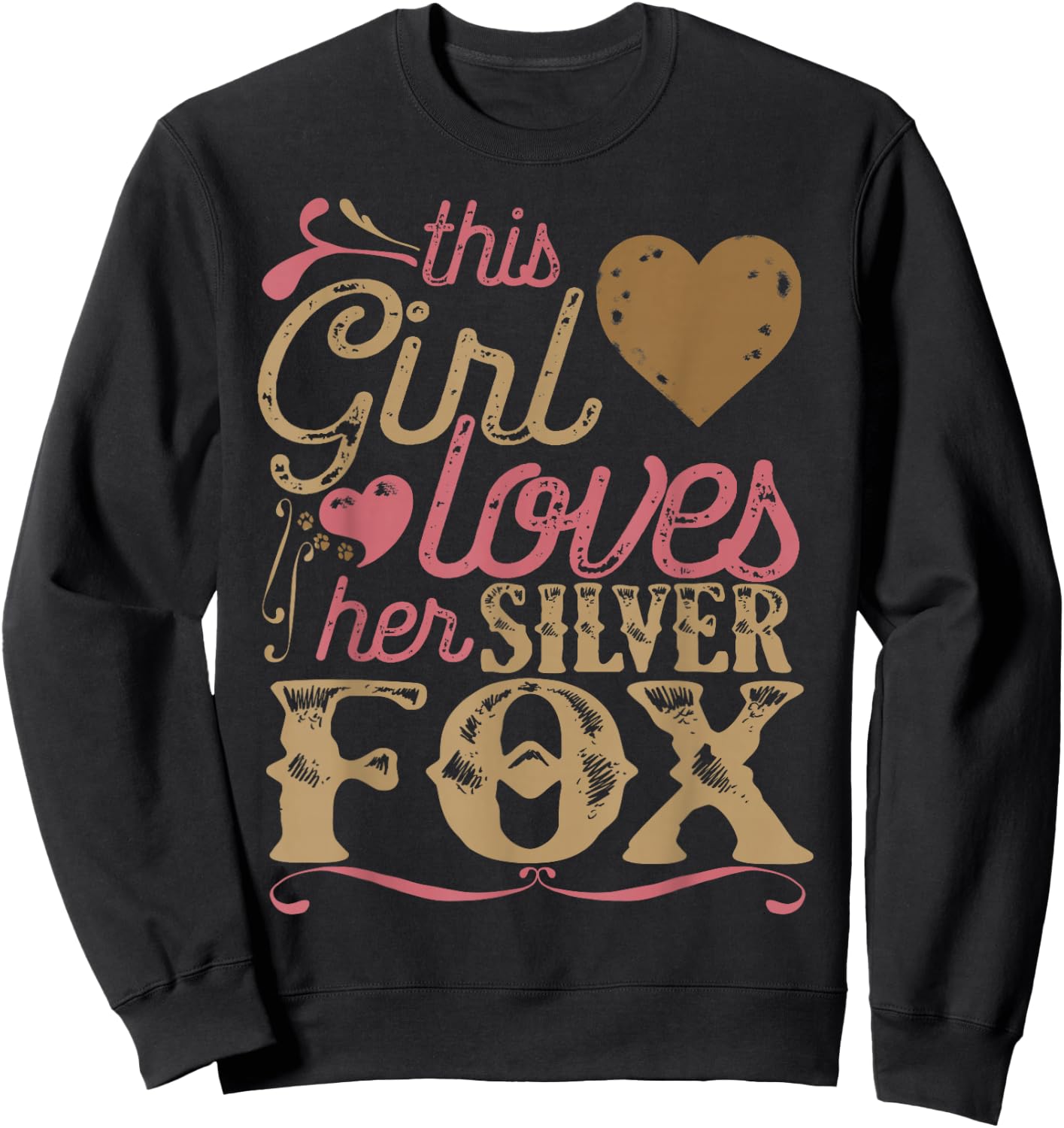 Silver Fox Shirt Gift Present Sweatshirt - Sweatshirt | Black