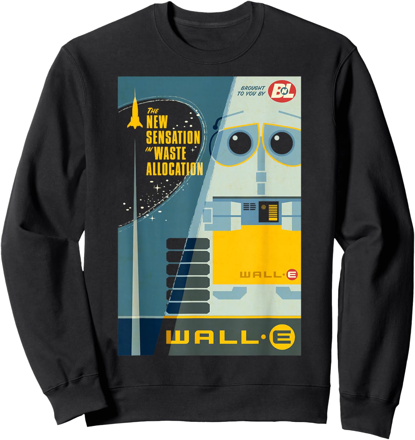 Disney Pixar Wall-E The New Sensation in Waste Allocation Sweatshirt - Sweatshirt | Black
