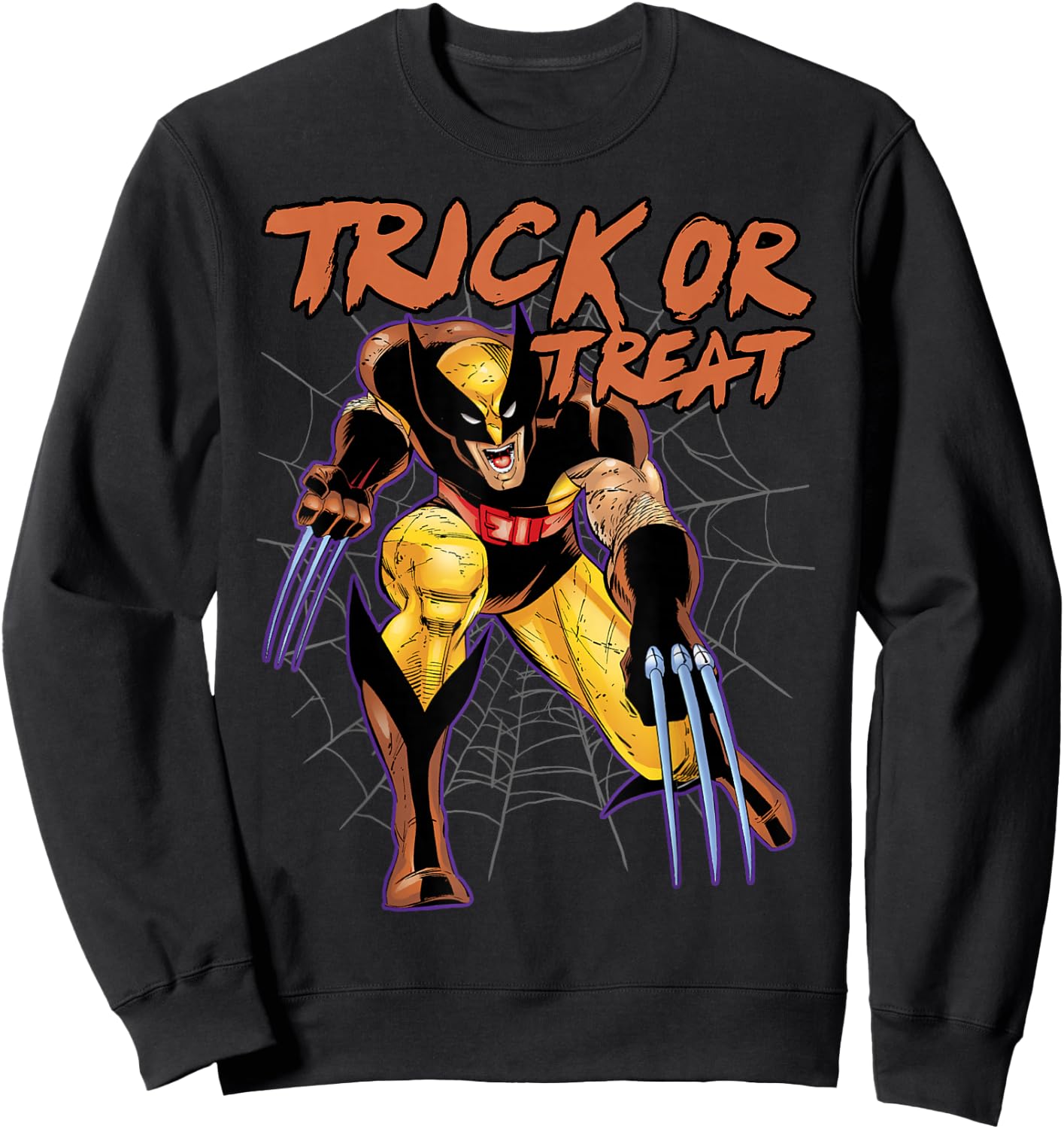 Marvel X-Men Comic Wolverine Trick or Treat Halloween Sweatshirt - Sweatshirt | Black