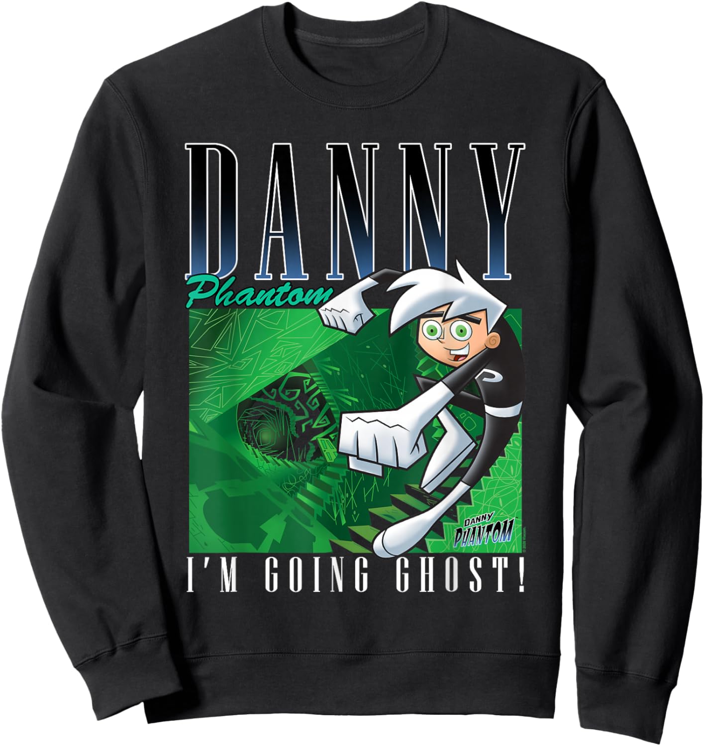 Danny Phantom Going Ghost 90's Throwback Design Cartoon Sweatshirt - Sweatshirt | Black