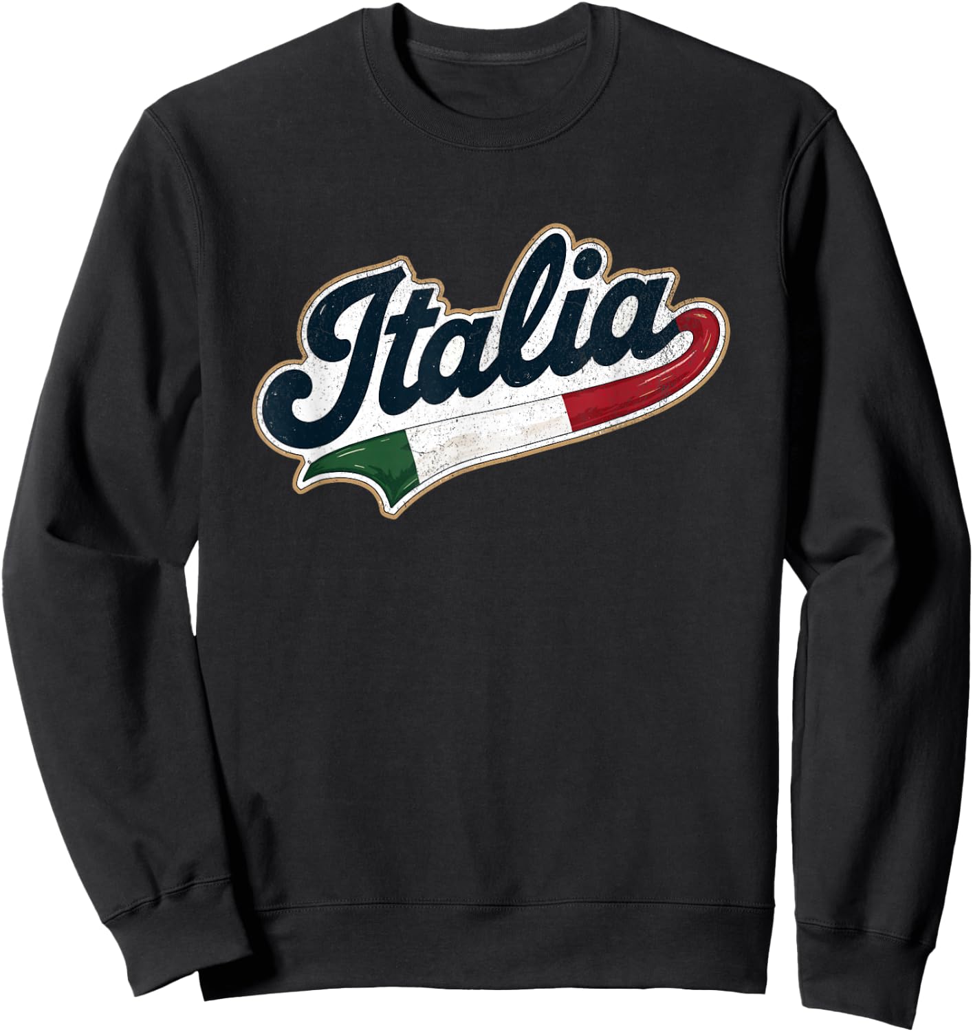 Italia Flag Italian Italy Italiano Family Heritage Souvenir Sweatshirt - Sweatshirt | Black