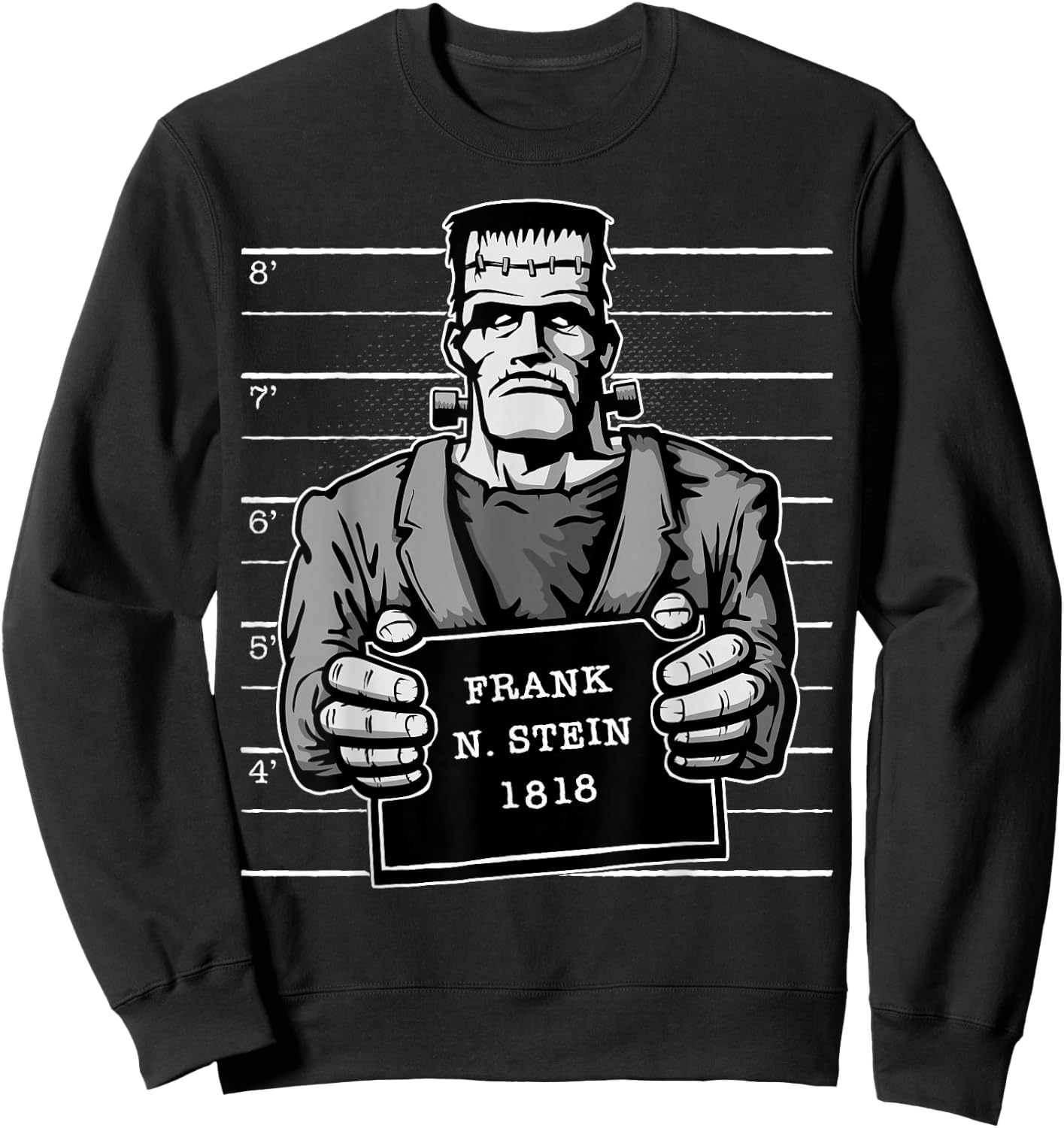 Frankenstein Monster Mugshot Sweatshirt - Sweatshirt | Black