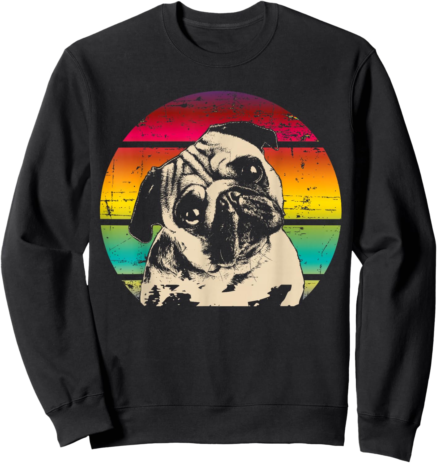 Pug Pug Sweatshirt - Sweatshirt | Black