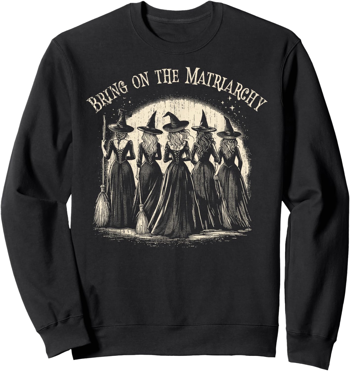 Cute BRING ON THE MATRIARCHY Halloween Kamala Wicked Vote Sweatshirt - Sweatshirt | Black