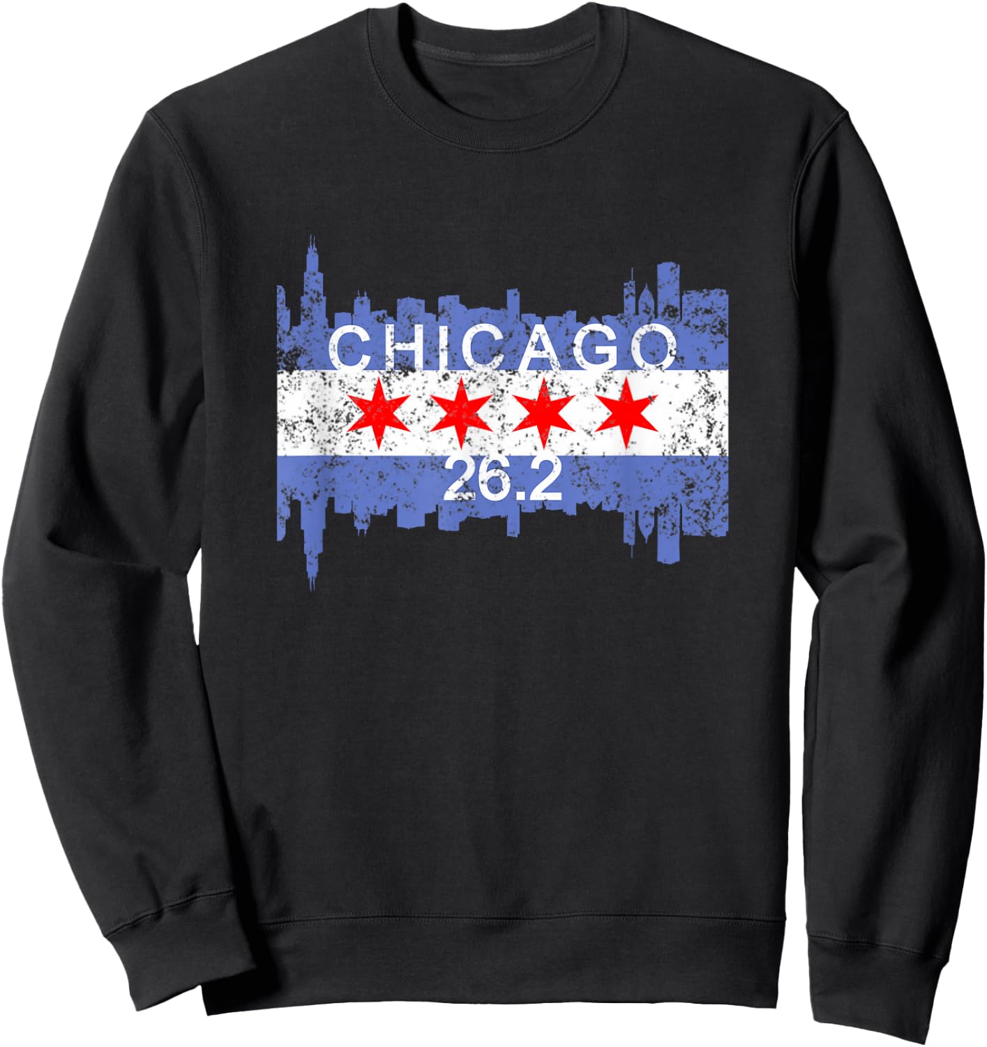 26.2 Mile Marathon Runner T Shirt Chicago Running Gift Sweatshirt - Sweatshirt | Black
