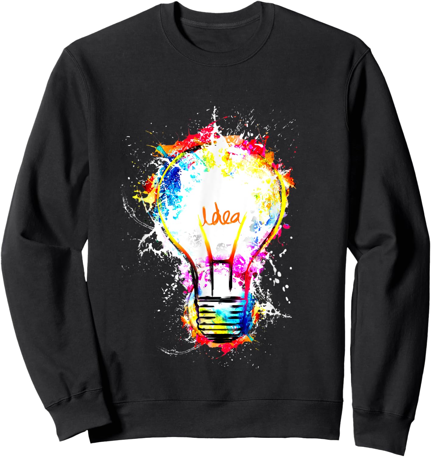 Idea Explosion Creative Genius Light Bulb Men Women Sweatshirt - Sweatshirt | Black