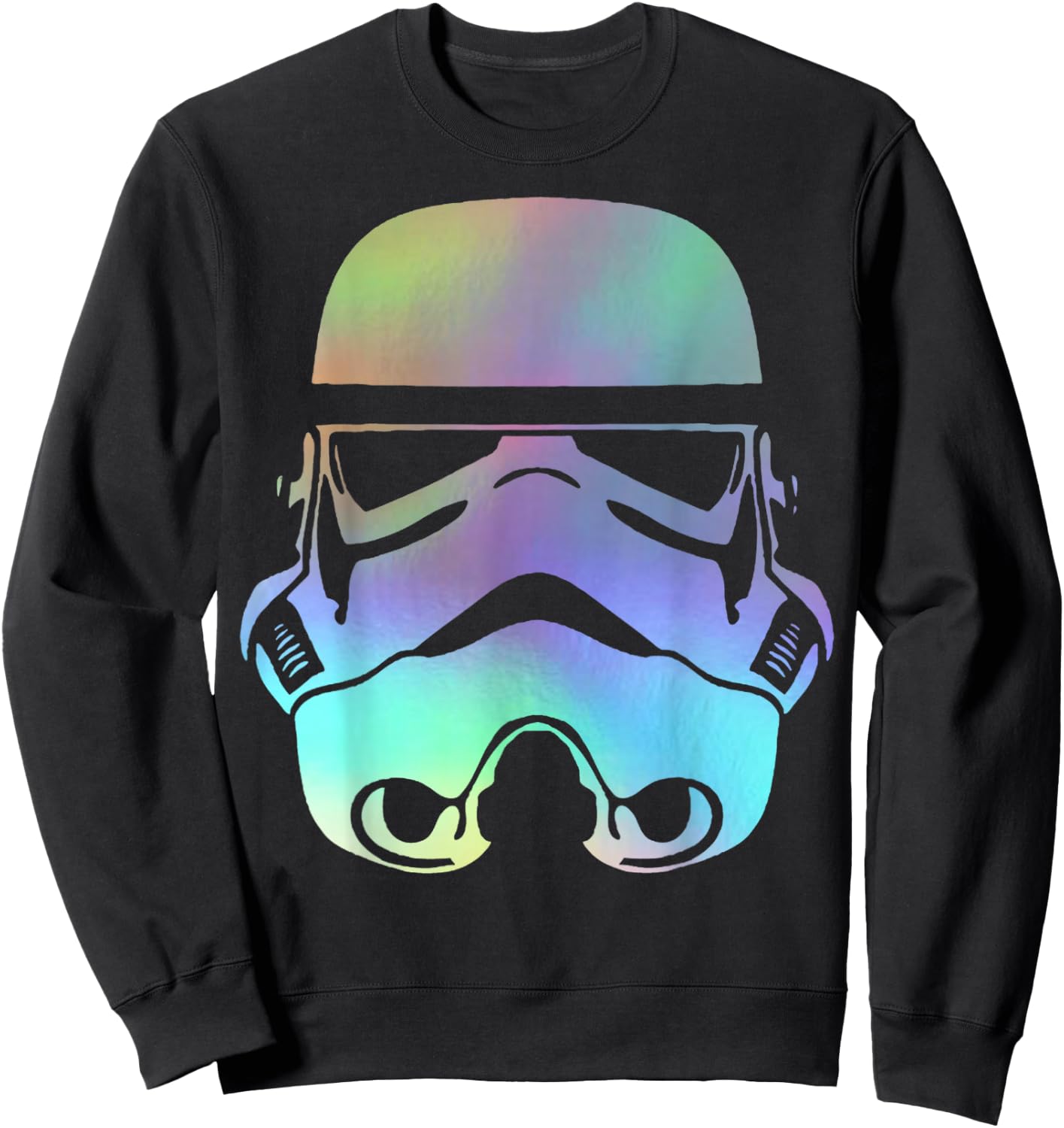 Star Wars Storm Trooper Neon Rainbow Graphic Sweatshirt - Sweatshirt | Black