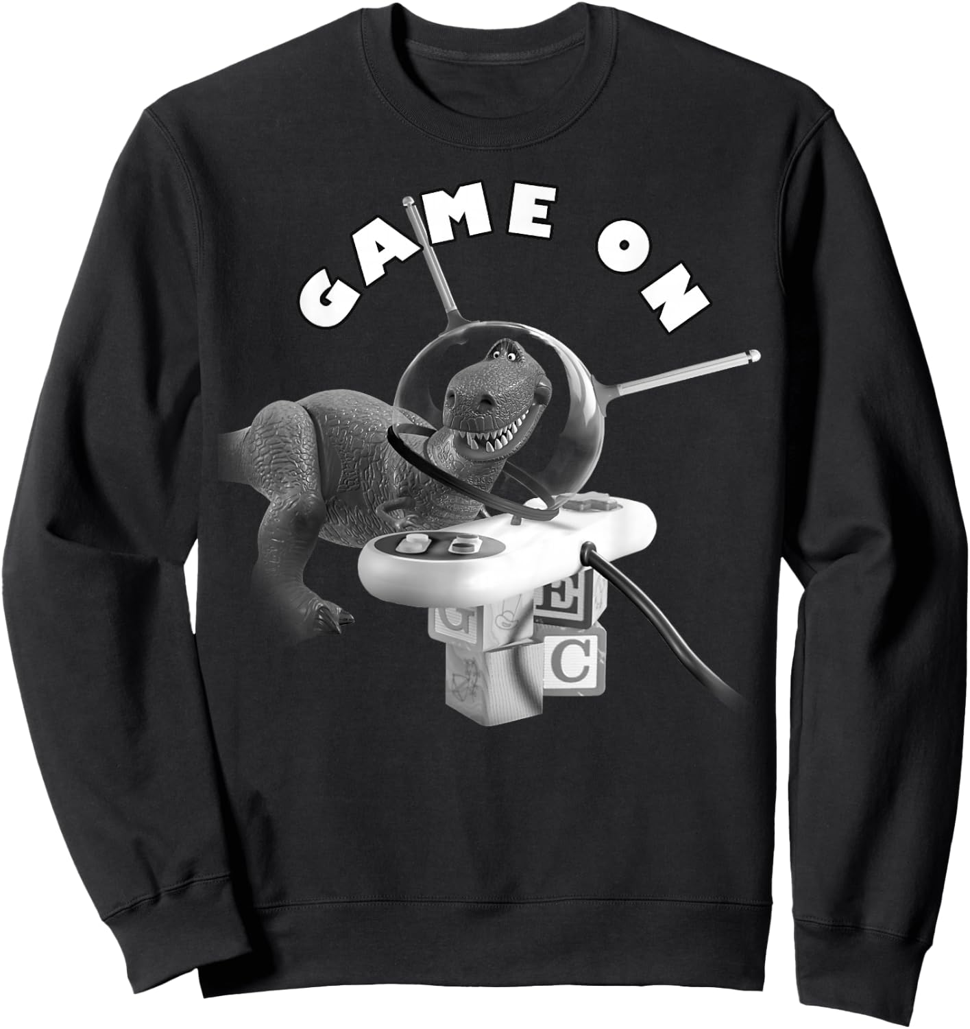 Disney Pixar Toy Story Rex Game On Sweatshirt - Sweatshirt | Black