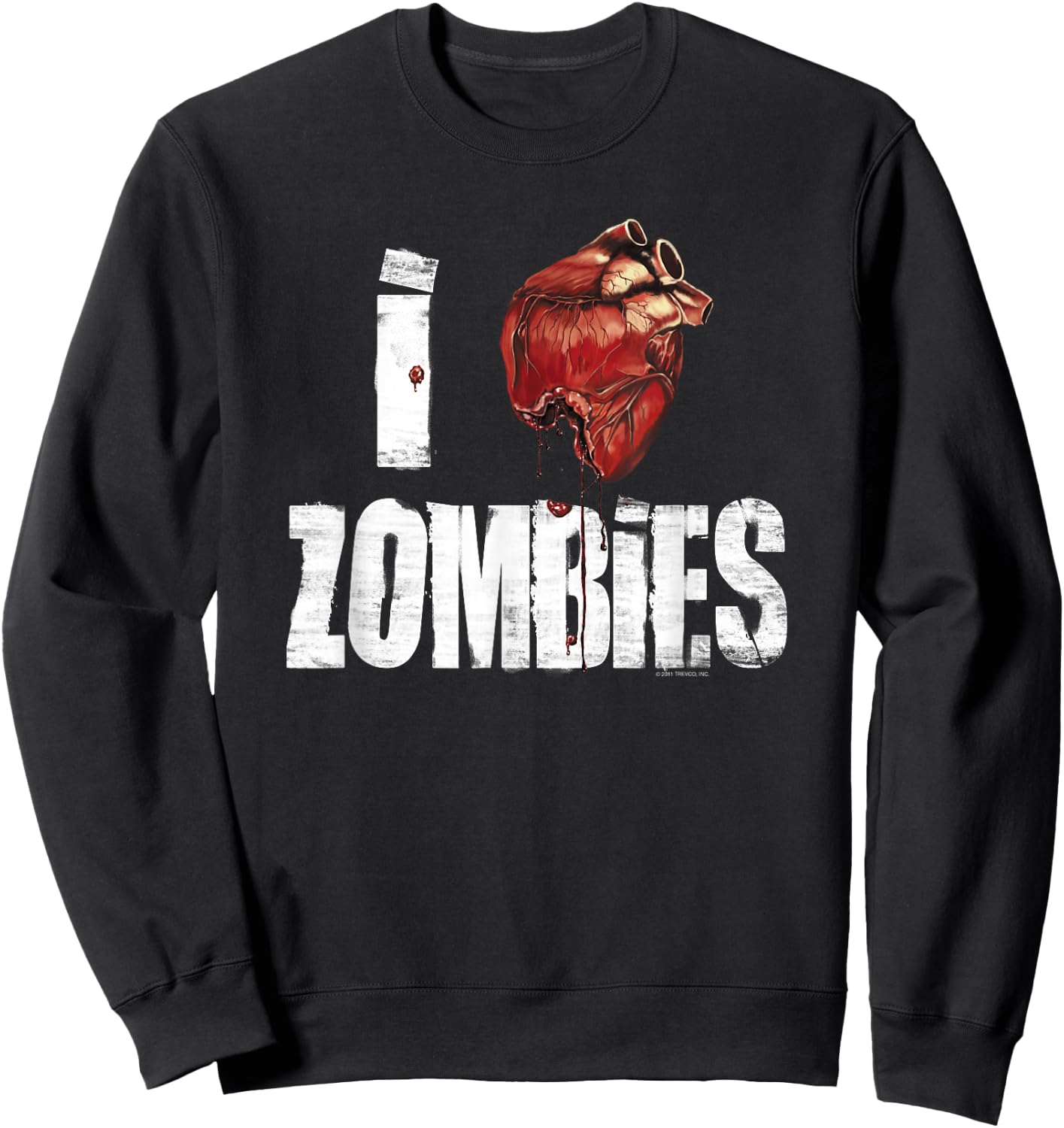 I Heart Zombies Adult Sweatshirt - Sweatshirt | Black