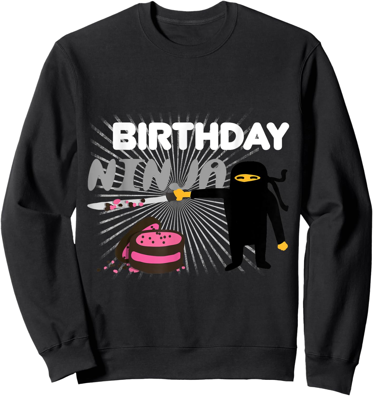 Birthday Party Ninja - Funny Cool Martial Arts Gift Sweatshirt - Sweatshirt | Black