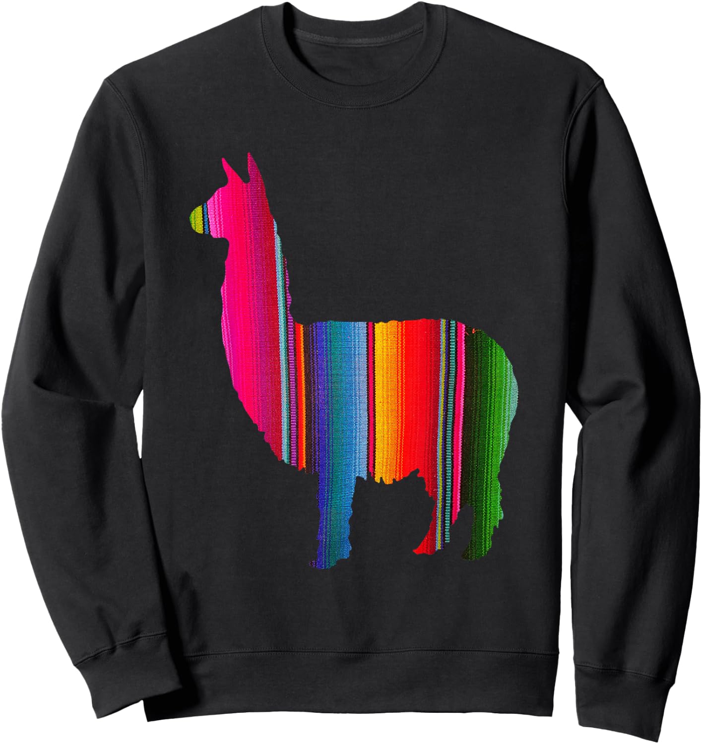 Llama Alpaca Inca Textile Aguayo T Shirt Sweatshirt - Sweatshirt | Black