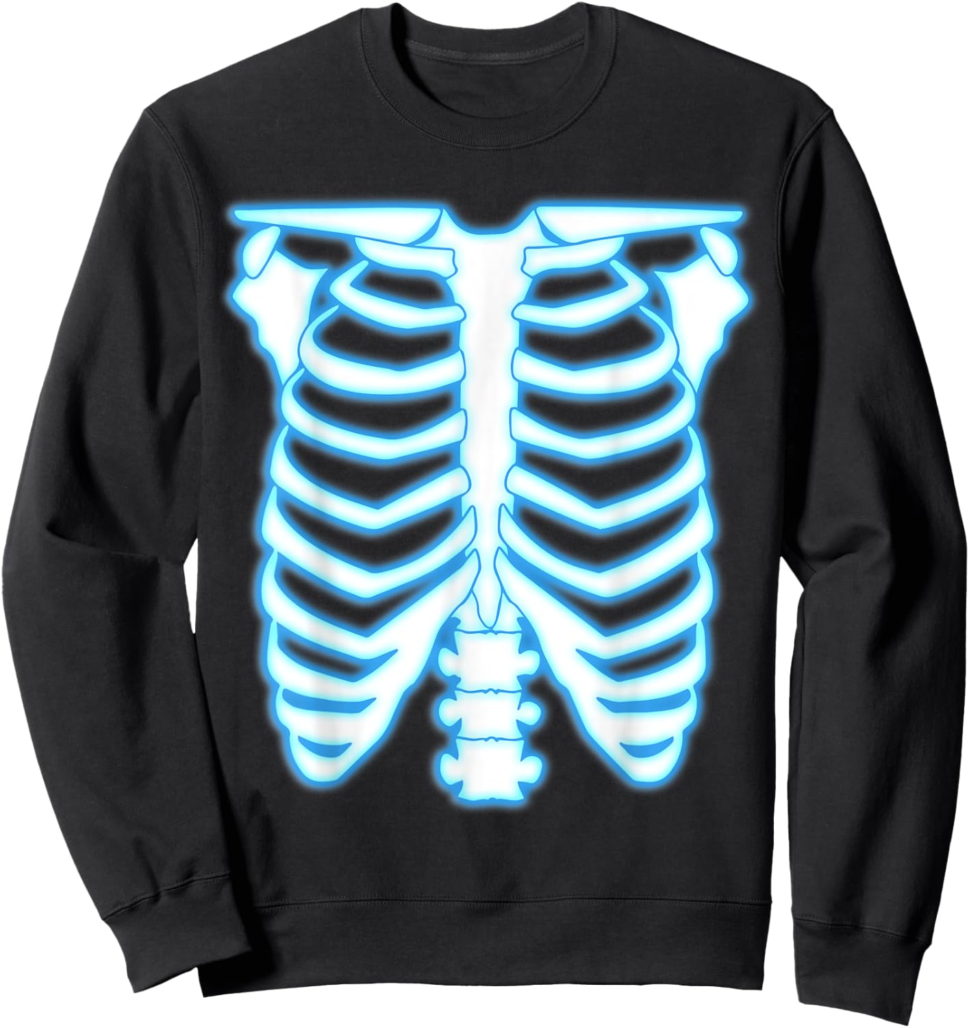 X-Ray Skeleton | Halloween Skeleton Rib Cage Costume Sweatshirt - Sweatshirt | Black