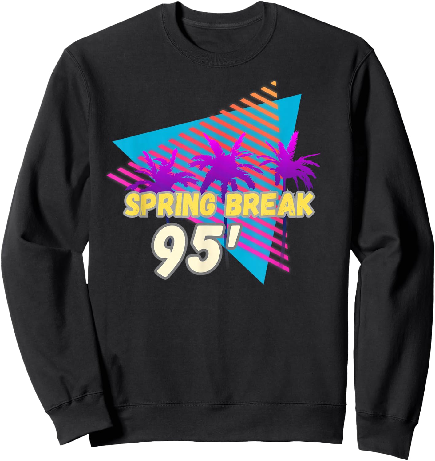 Spring Break 95 | 90s Beach Party Wear Sweatshirt - Sweatshirt | Black
