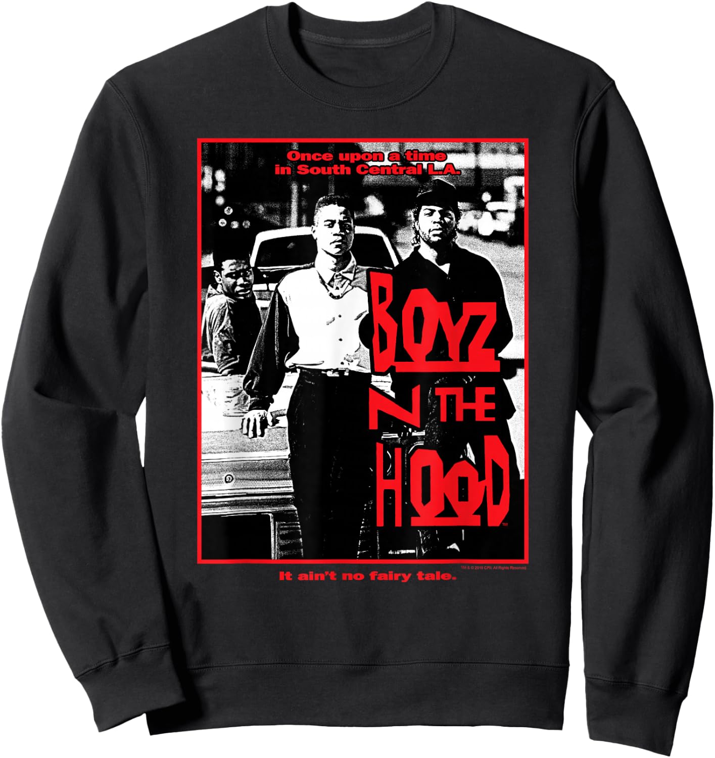 Boyz n the Hood It Ain't No Fairy Tale Short Sleeve Sweatshirt - Sweatshirt | Black