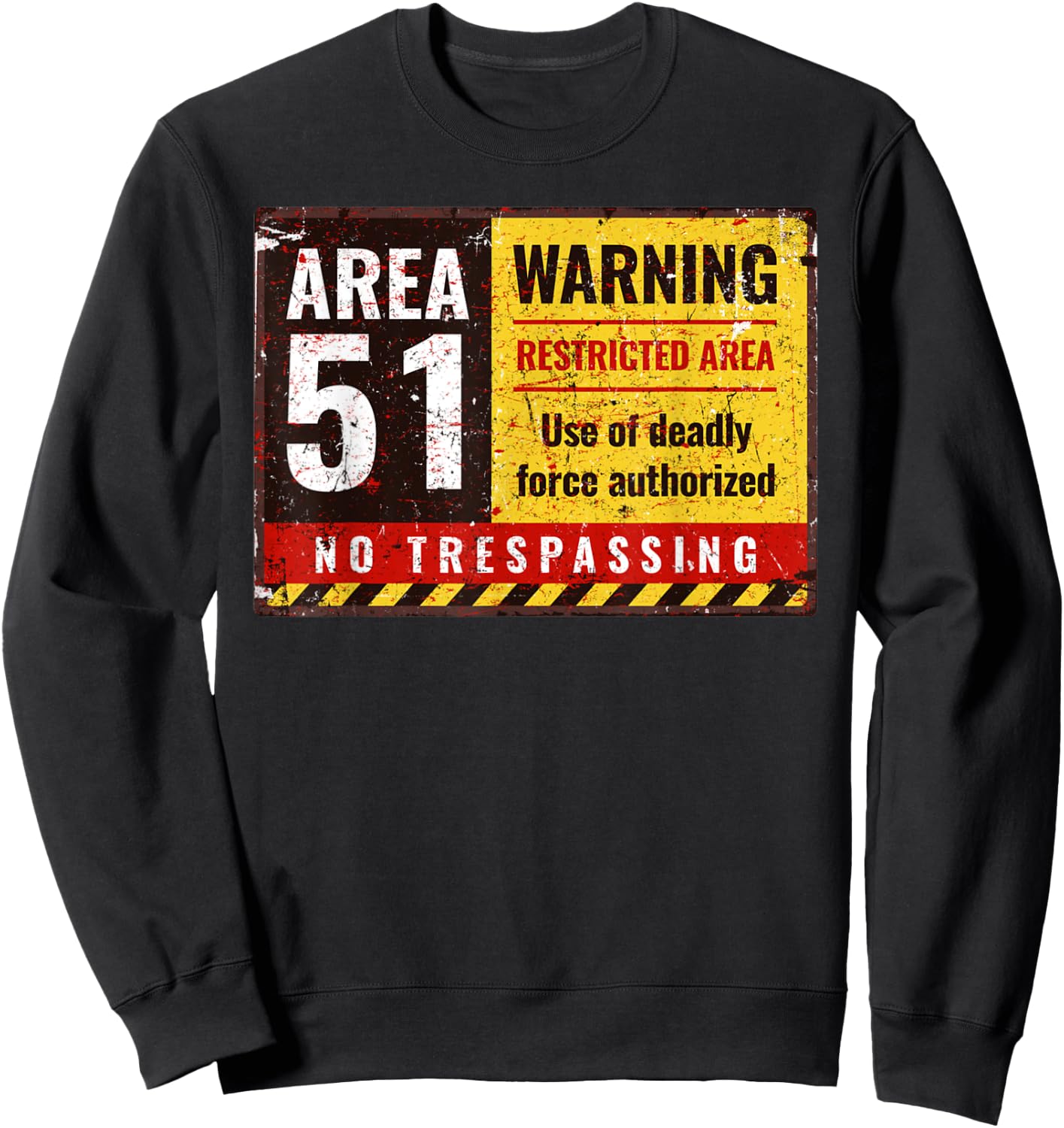Storm Area 51 Vintage Funny Alien Sweatshirt - Sweatshirt | Black