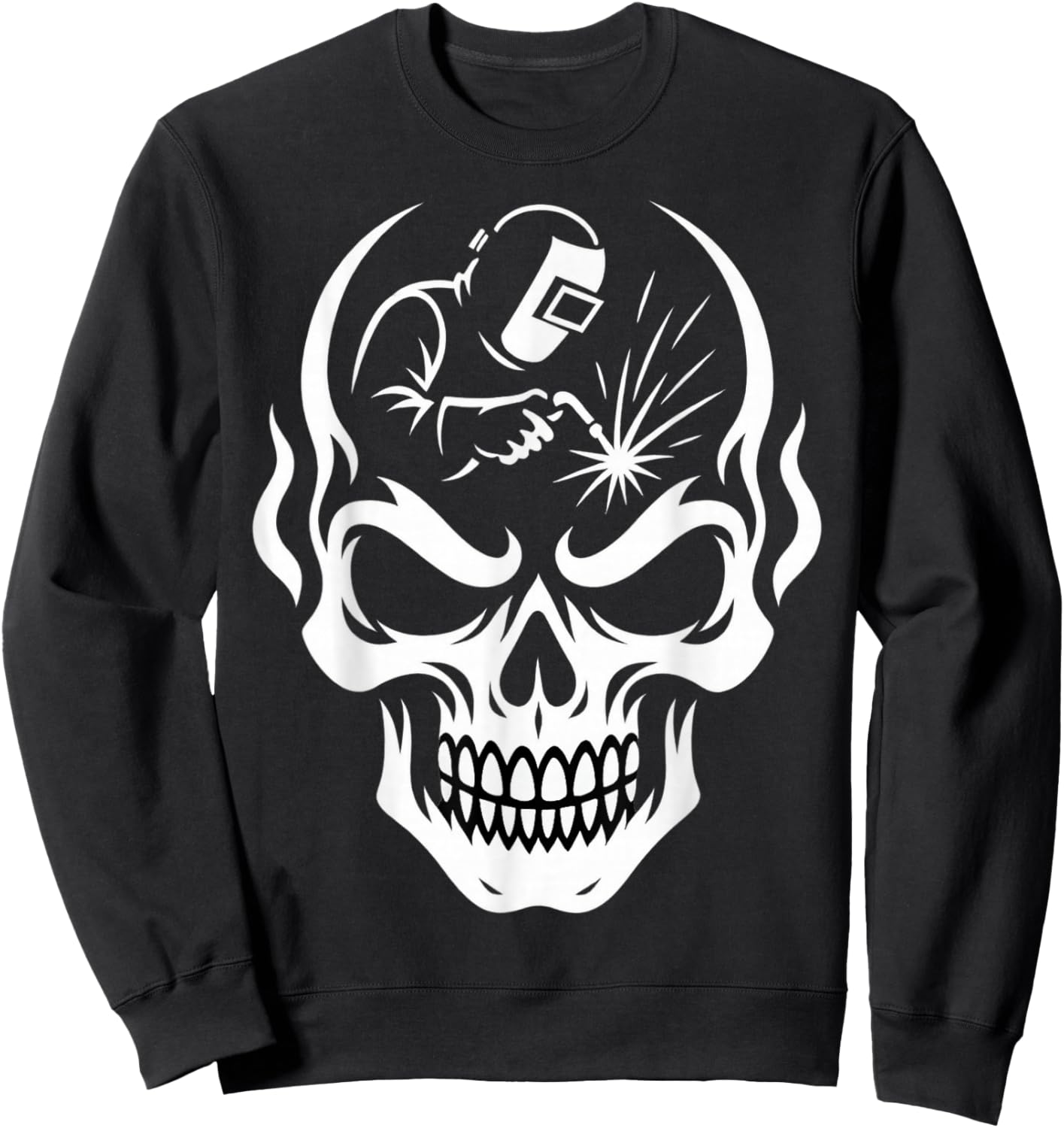 Welder Skull Welding Humor Metalworker Sweatshirt - Sweatshirt | Black