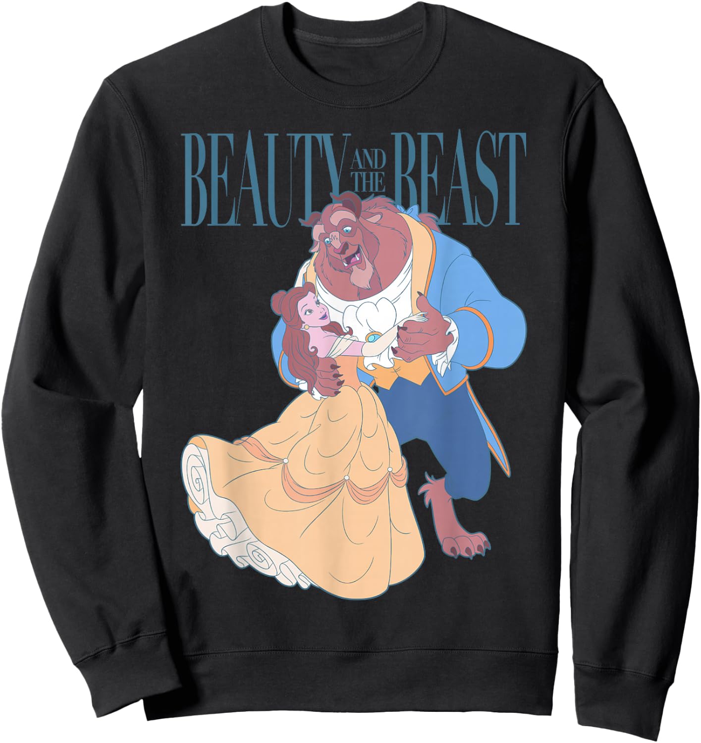 Disney Beauty and The Beast Belle and Beast Classic Portrait Small Sweatshirt - Sweatshirt | Black
