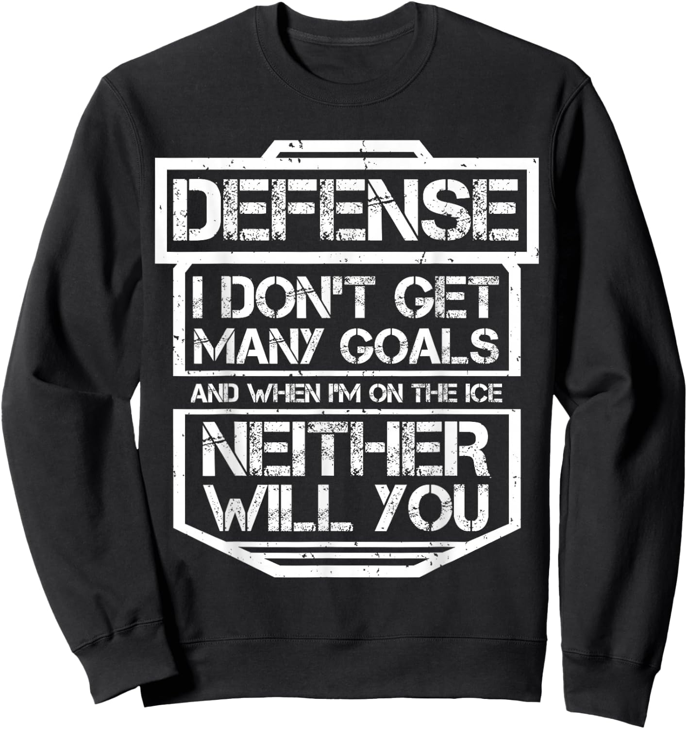 Ice Hockey Shirt Funny Sport Lover Sweatshirt - Sweatshirt | Black
