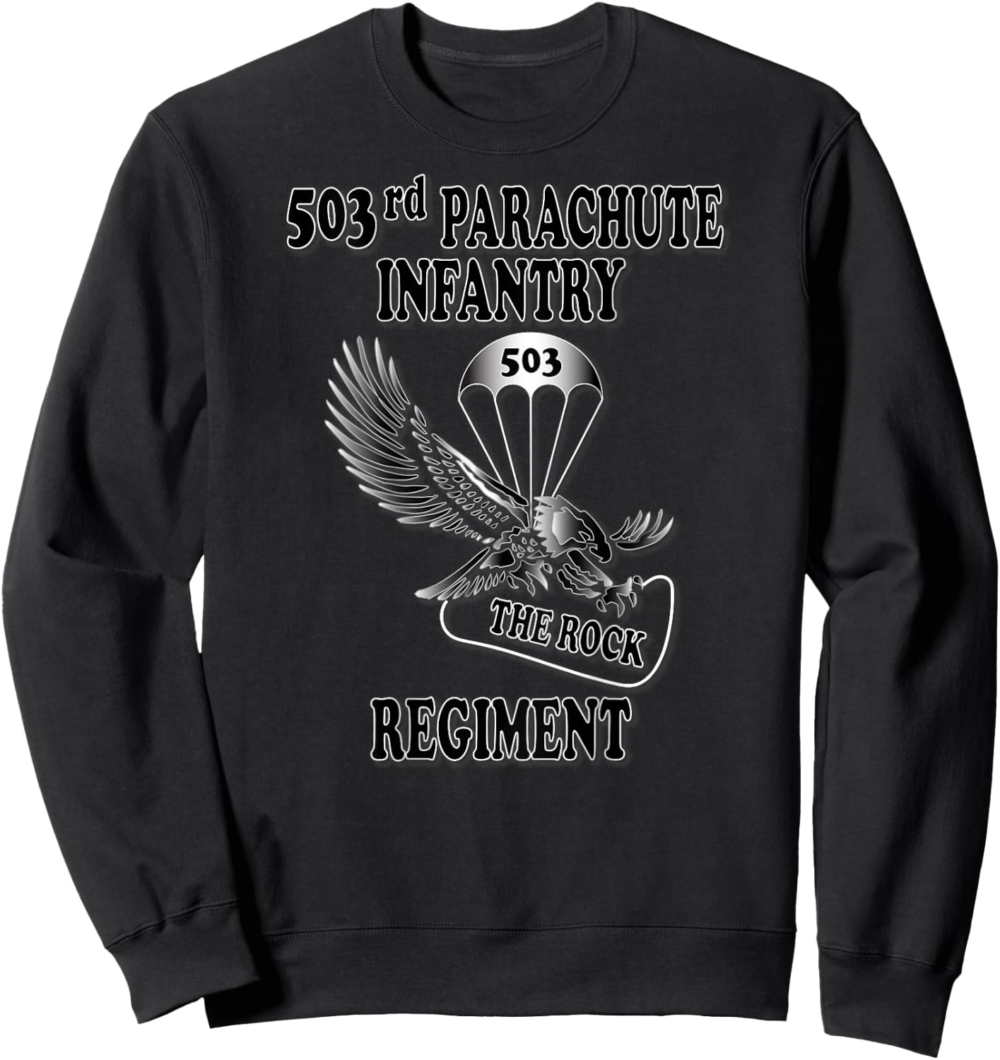 503rd Parachute Infantry Regiment (Back) Sweatshirt - Sweatshirt | Black