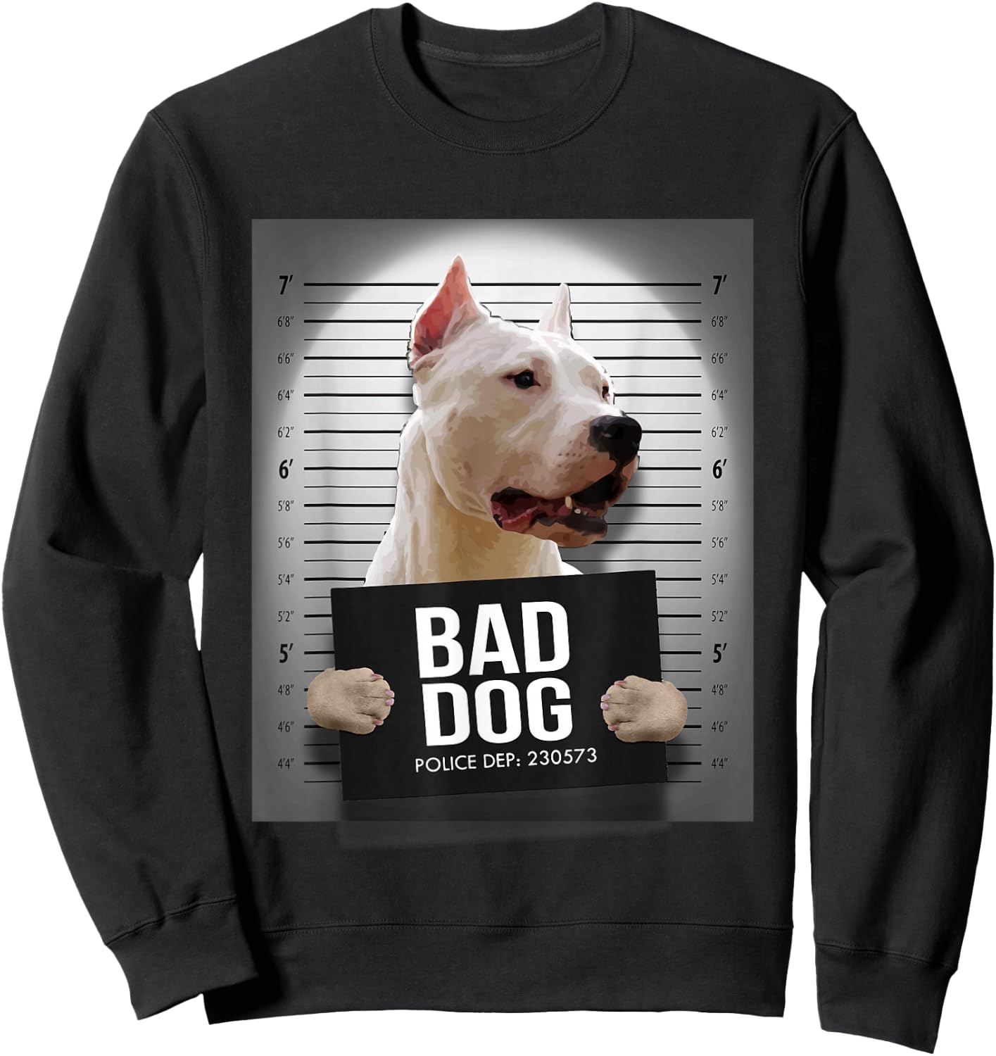 Dogo Argentino Mugshot Shirt Sweatshirt - Sweatshirt | Black
