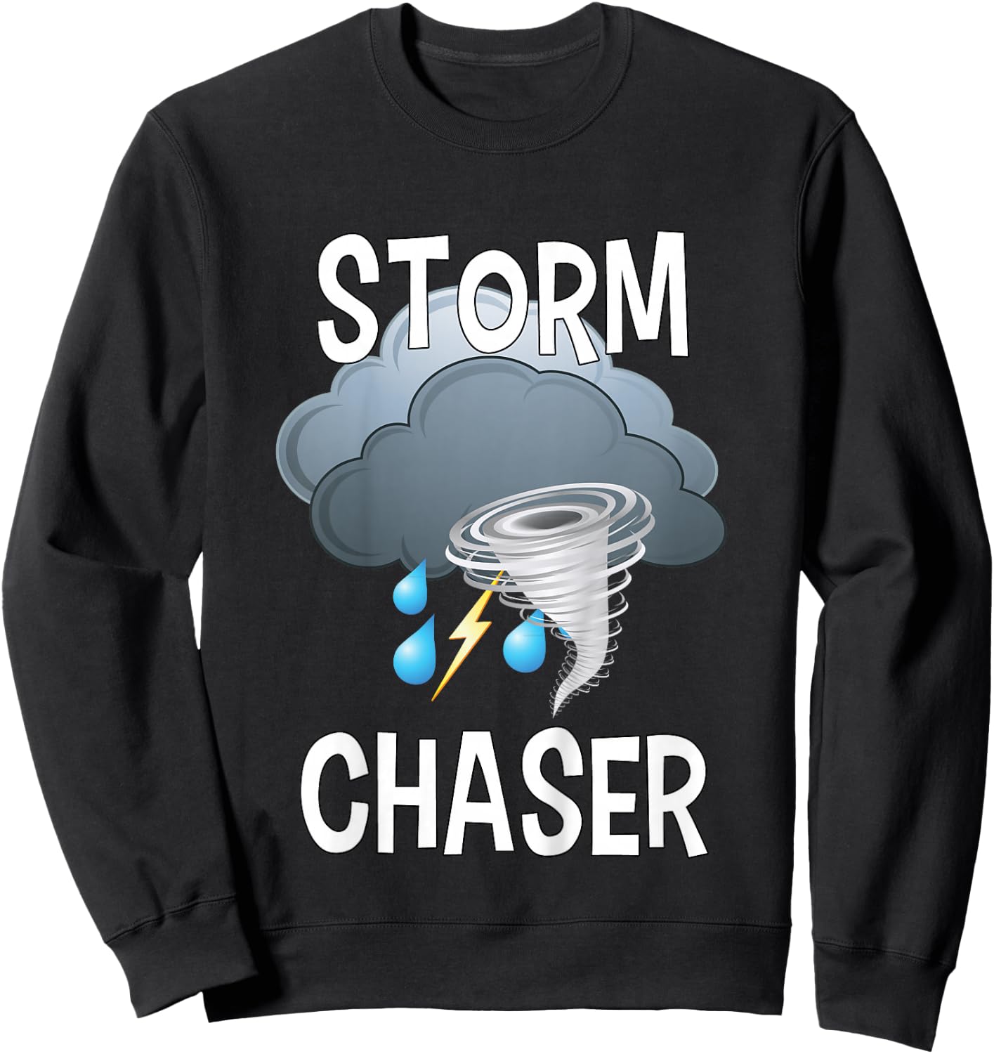 Kids Storm Chaser Shirt Boys Storm Hunter Tornado Gift Sweatshirt - Sweatshirt | Black