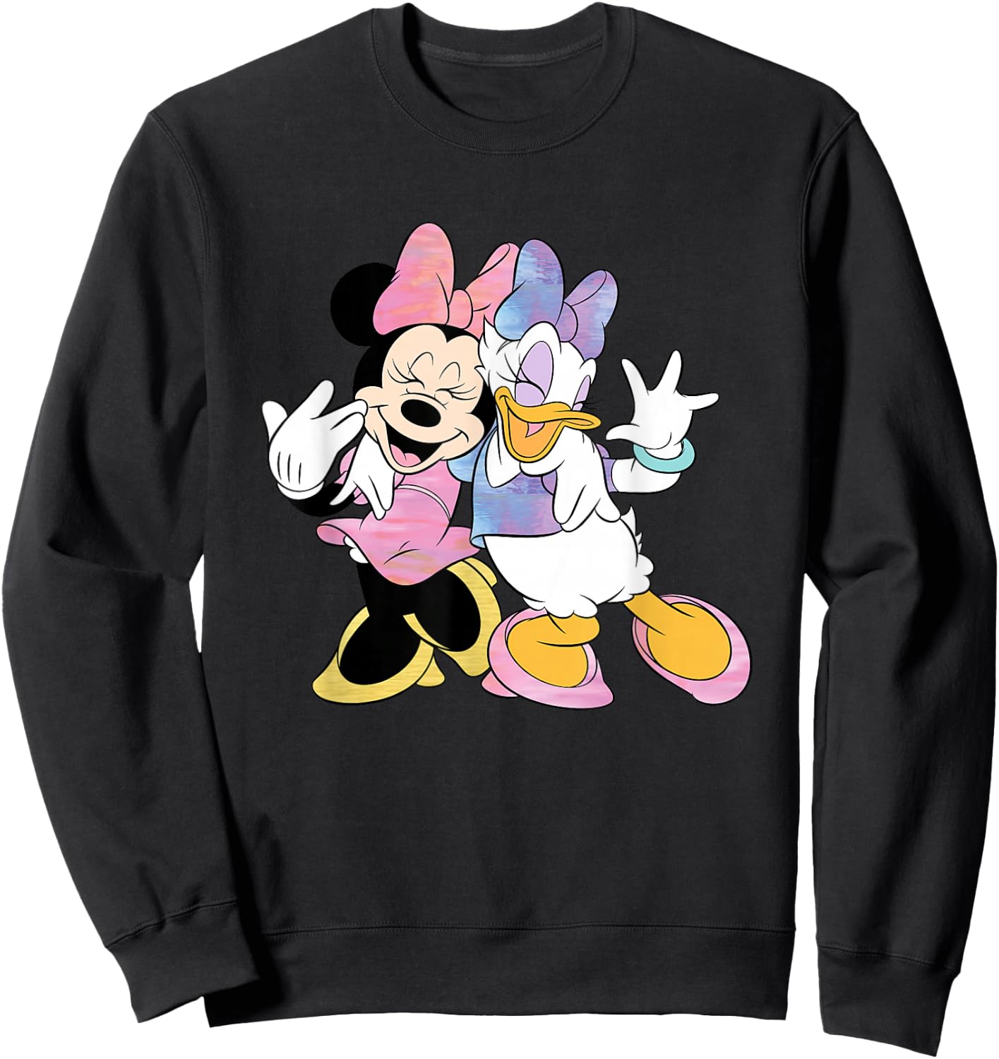 Disney Minnie Mouse and Daisy Duck Best Friends Short Sleeve Sweatshirt - Sweatshirt | Black