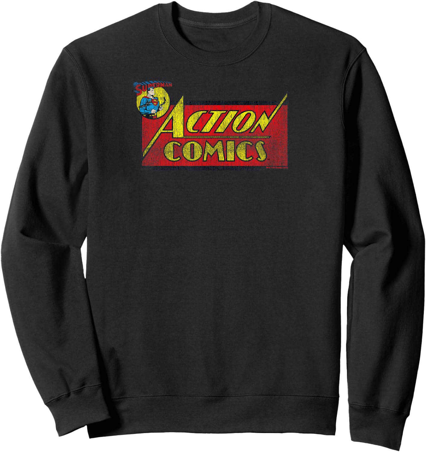 Superman Action Comics Logo Sweatshirt - Sweatshirt | Black