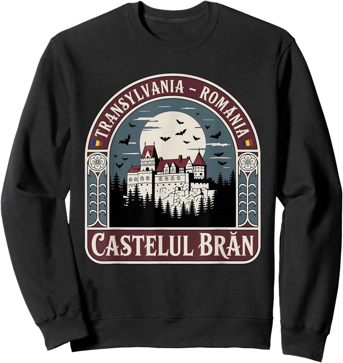 Transylvania Romania Castelul Bran Souvenir Sweatshirt - Sweatshirt | Black